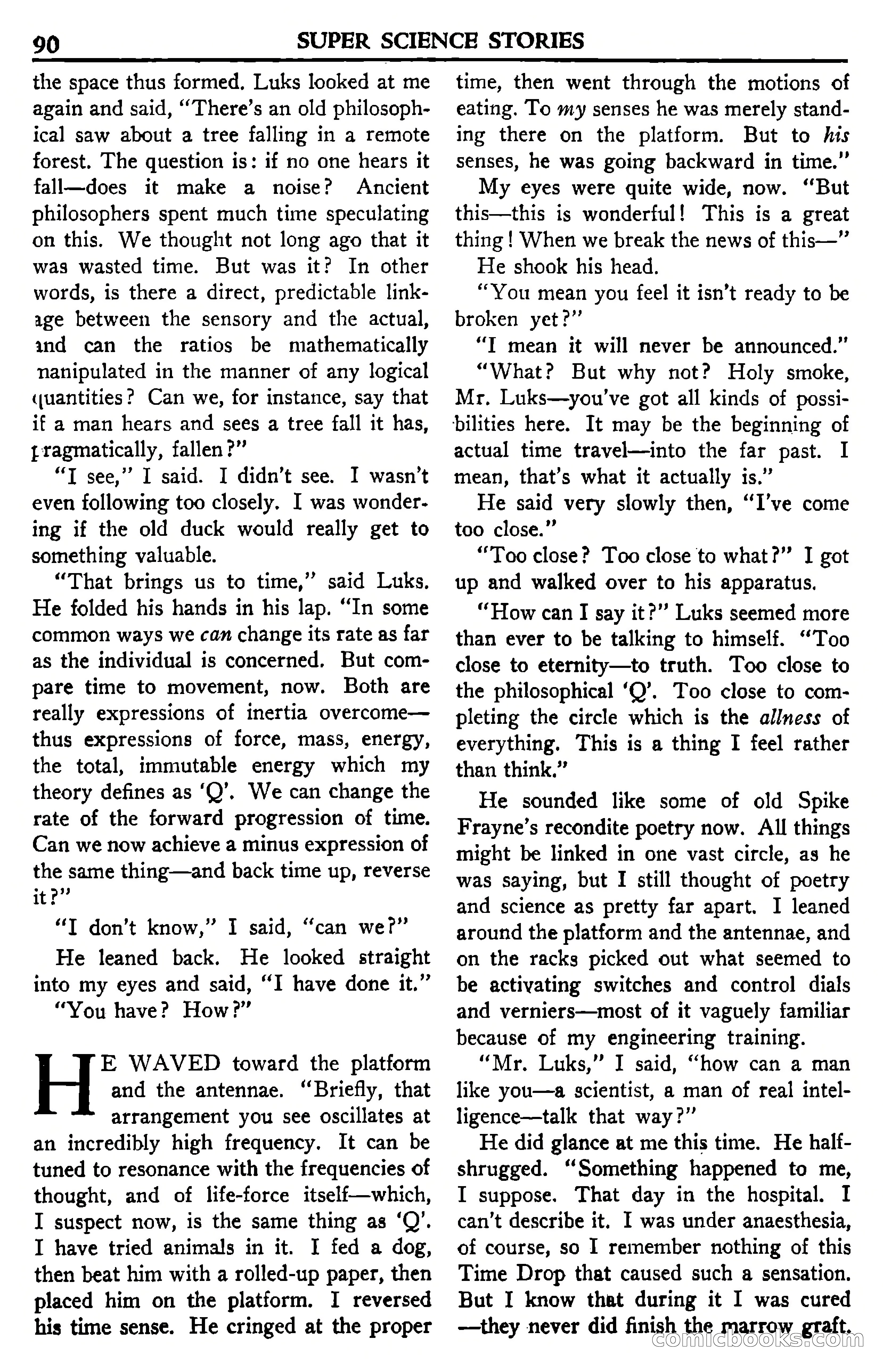 Super Science Stories, July 1950 — page 90 of 133