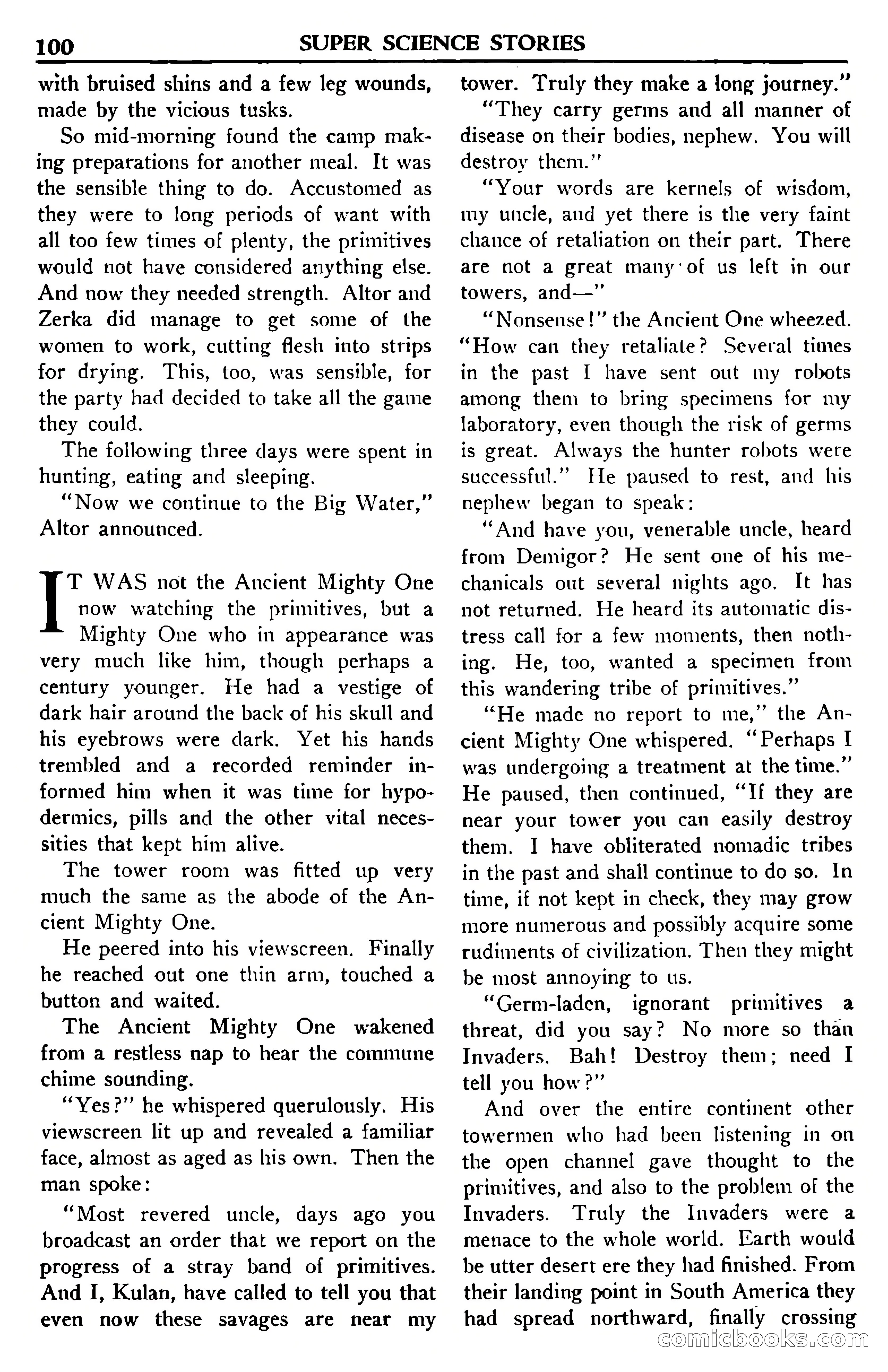 Super Science Stories, July 1950 — page 100 of 133