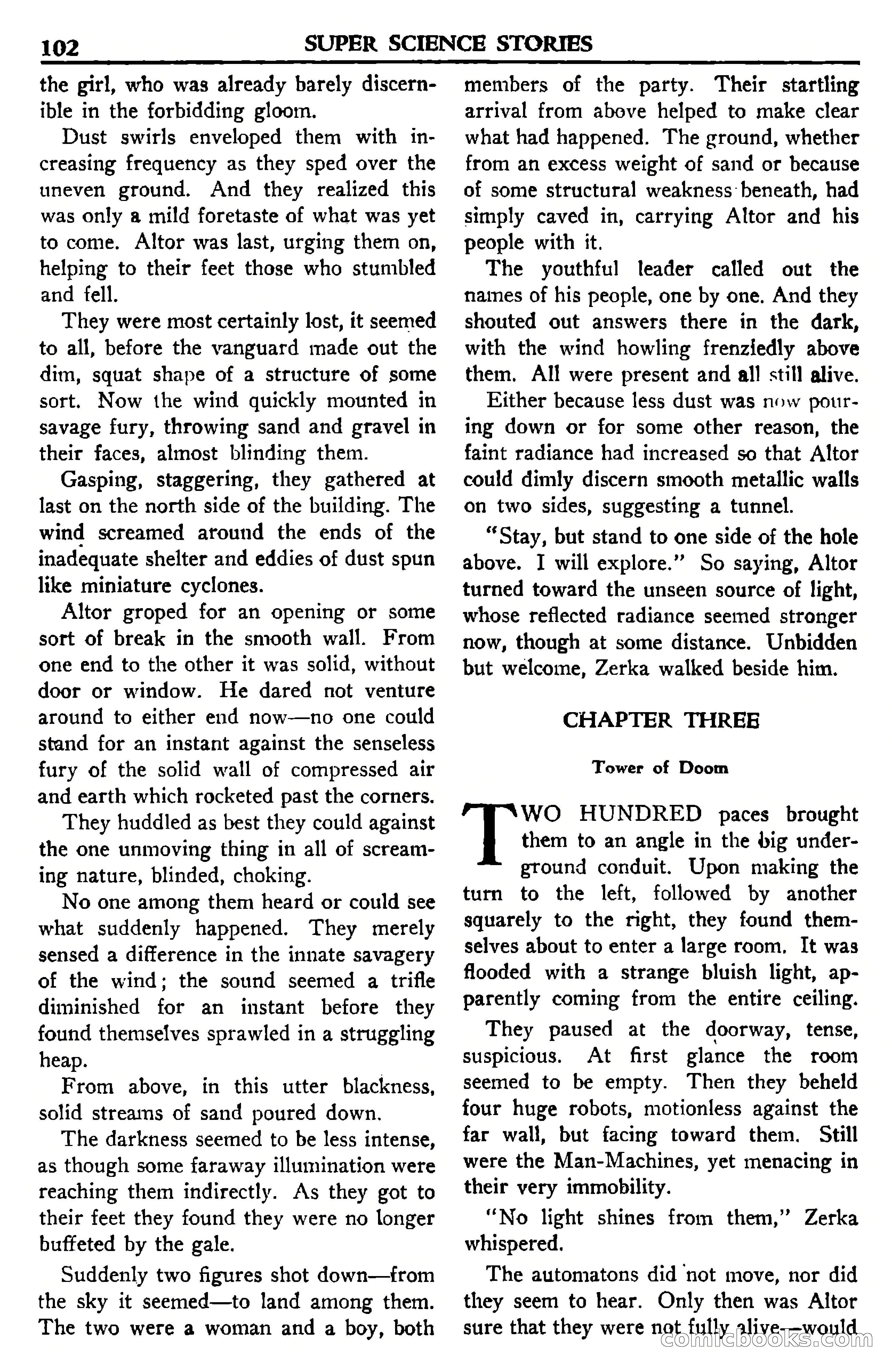 Super Science Stories, July 1950 — page 102 of 133
