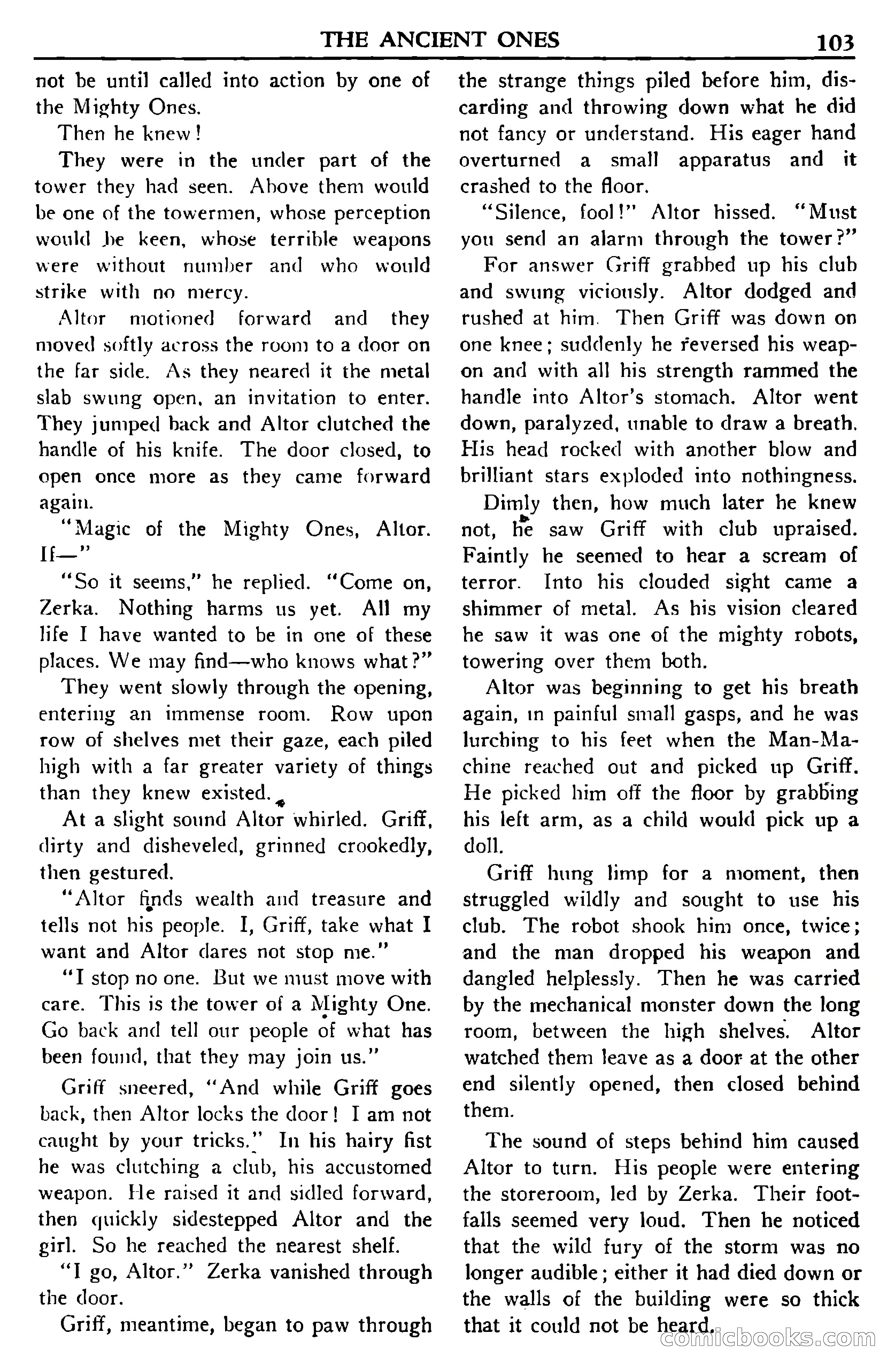 Super Science Stories, July 1950 — page 103 of 133