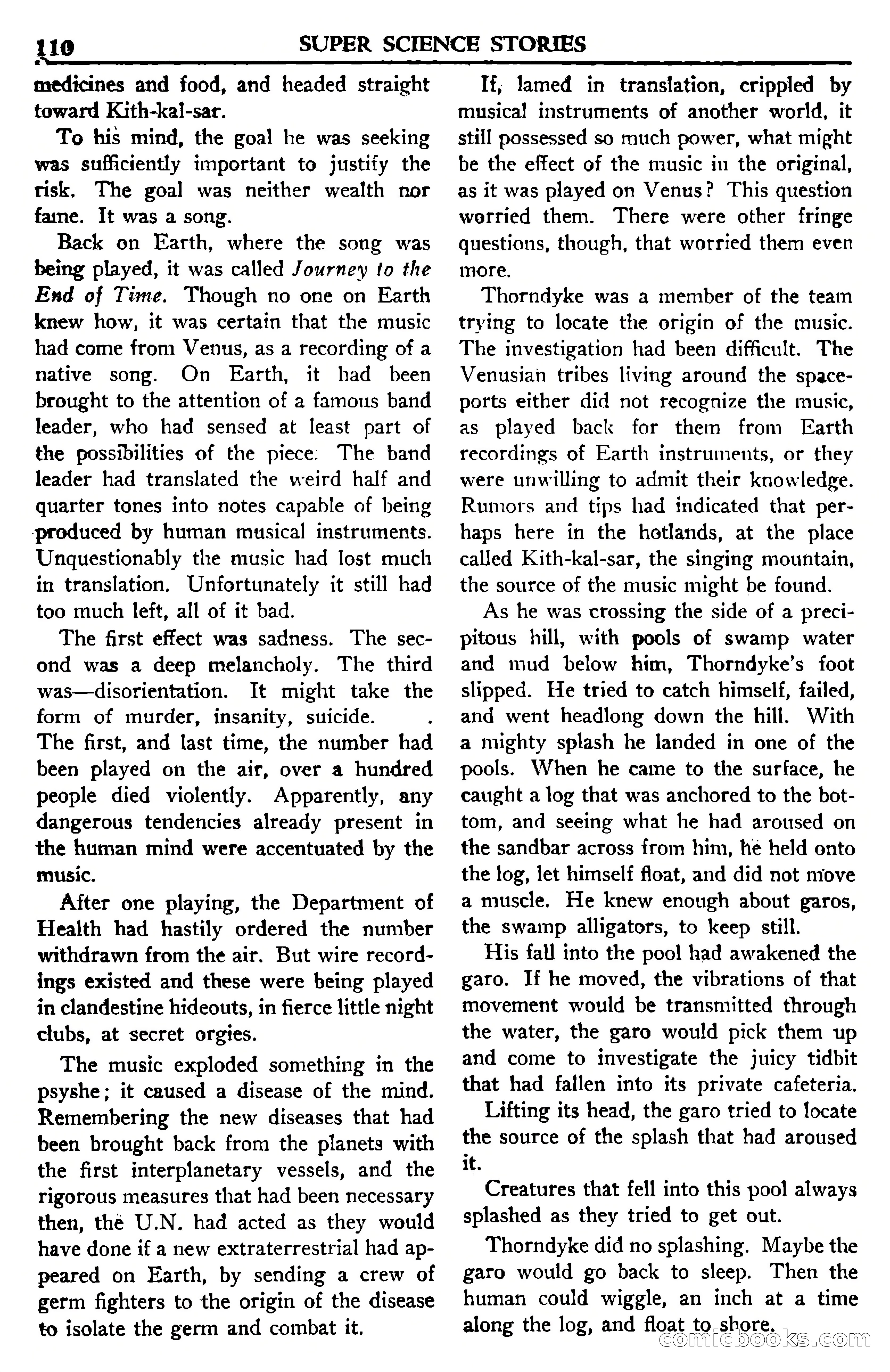Super Science Stories, July 1950 — page 110 of 133