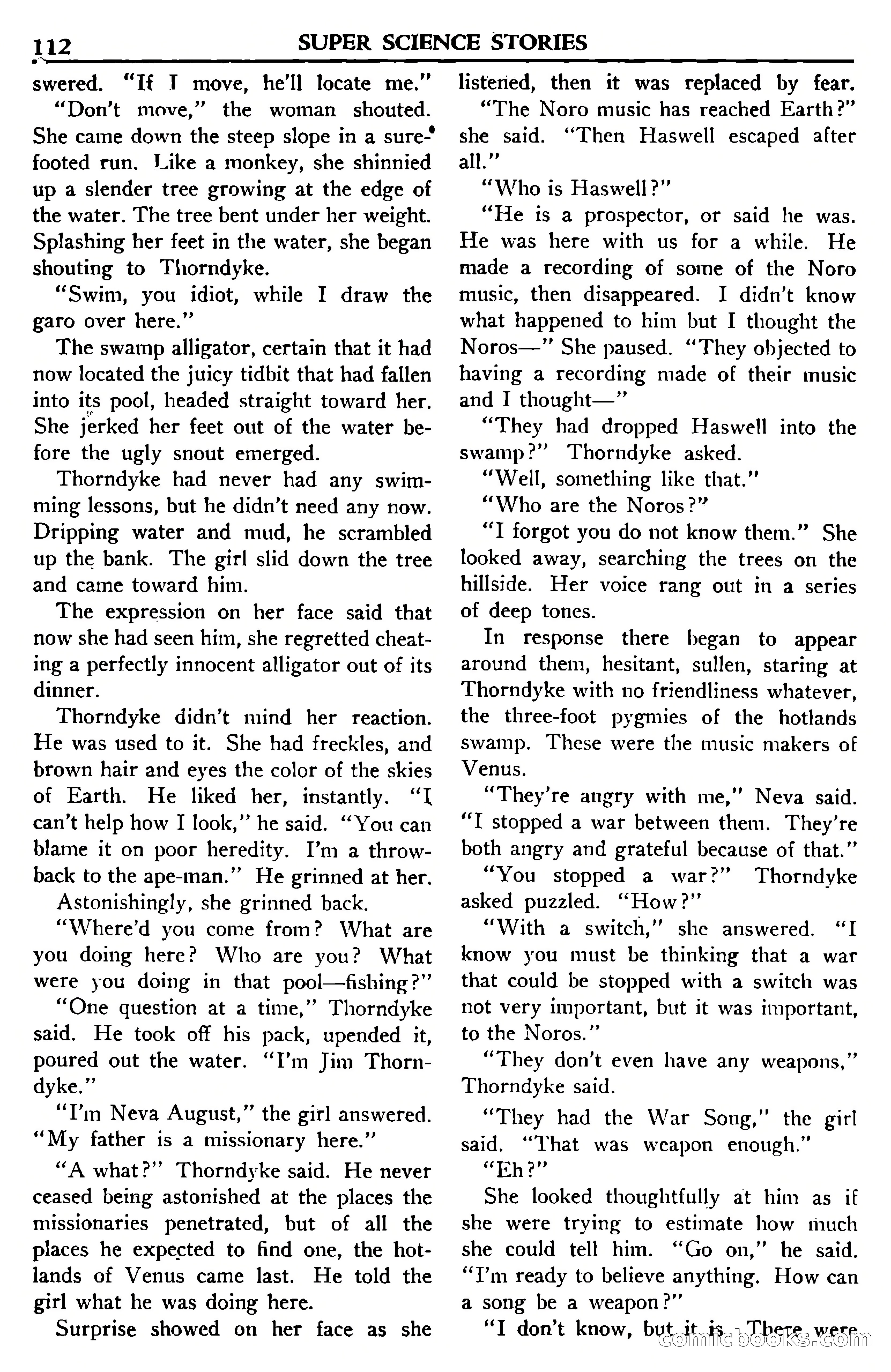 Super Science Stories, July 1950 — page 112 of 133