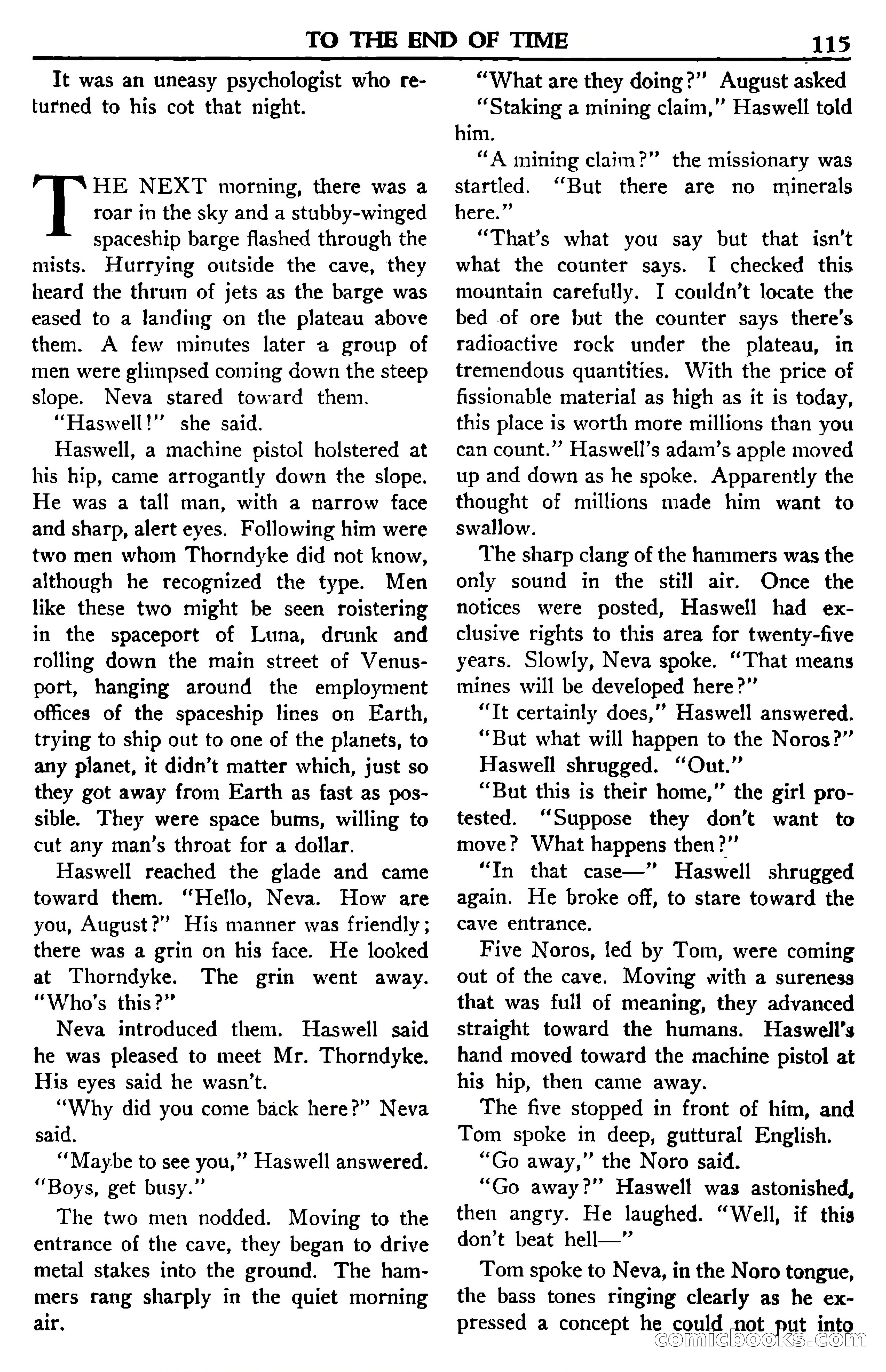 Super Science Stories, July 1950 — page 115 of 133