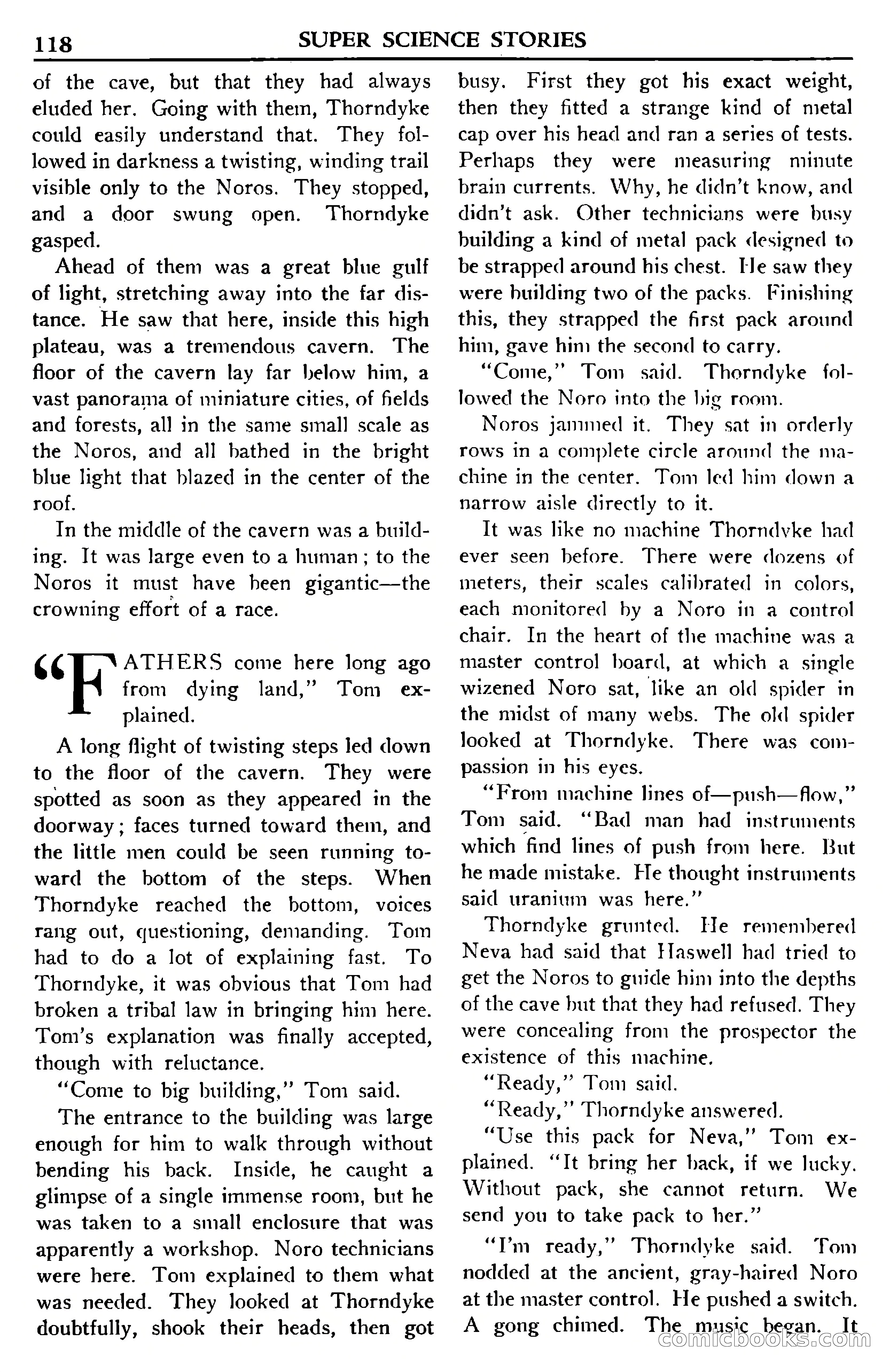 Super Science Stories, July 1950 — page 118 of 133