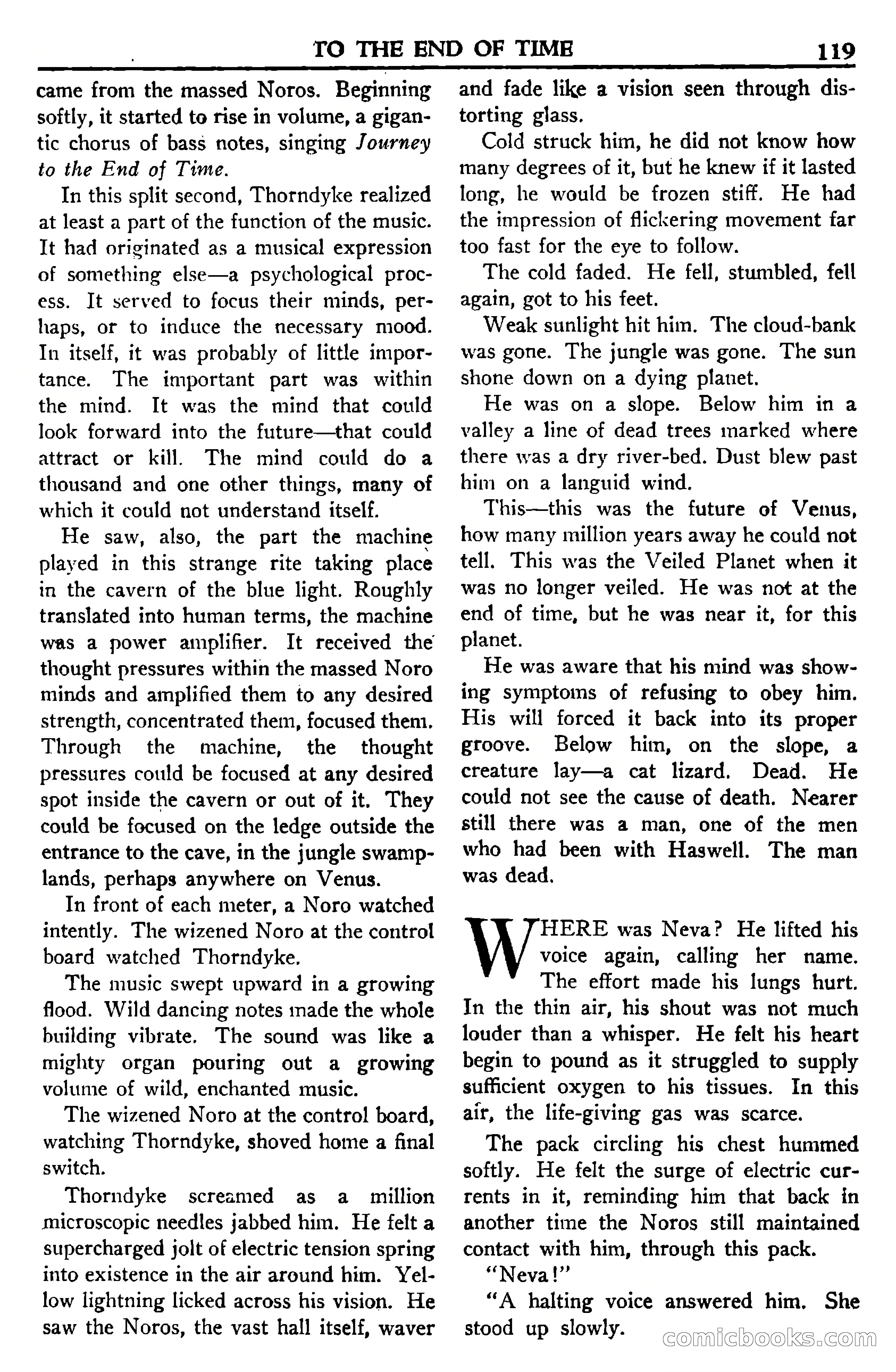 Super Science Stories, July 1950 — page 119 of 133