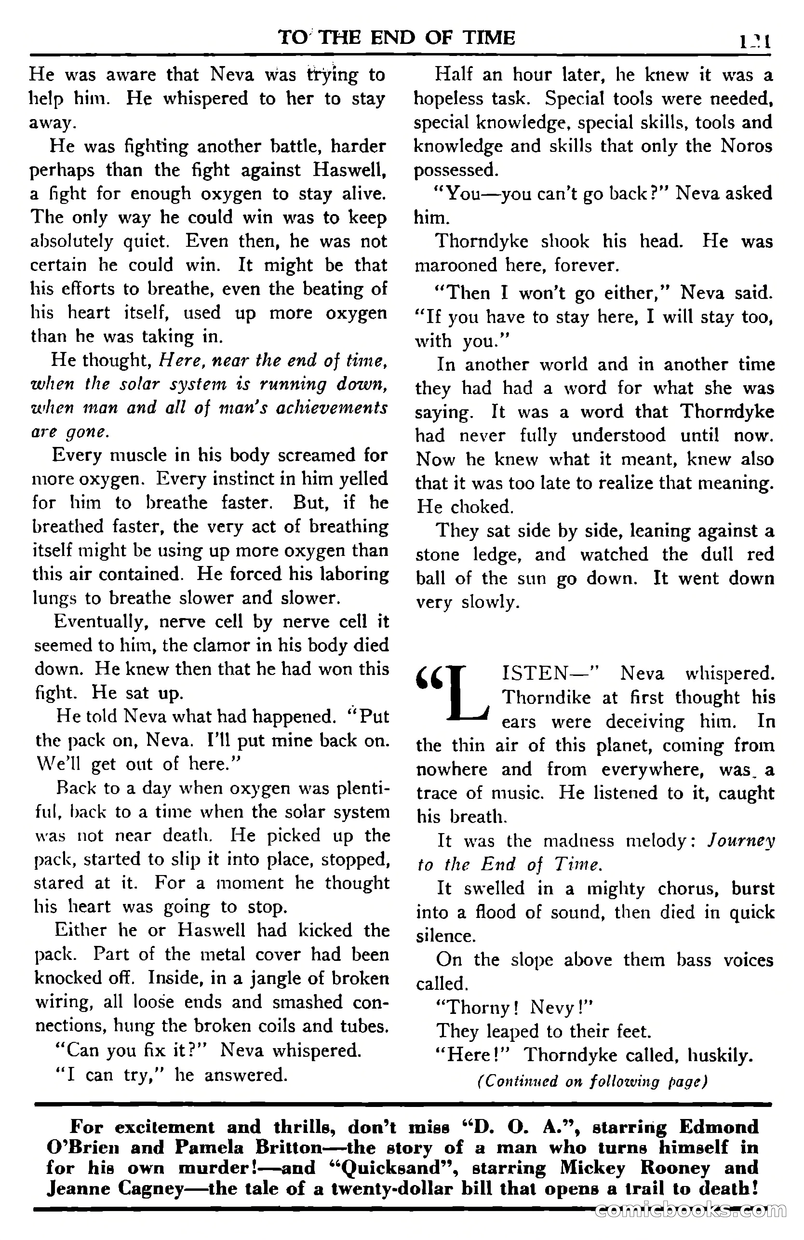 Super Science Stories, July 1950 — page 121 of 133