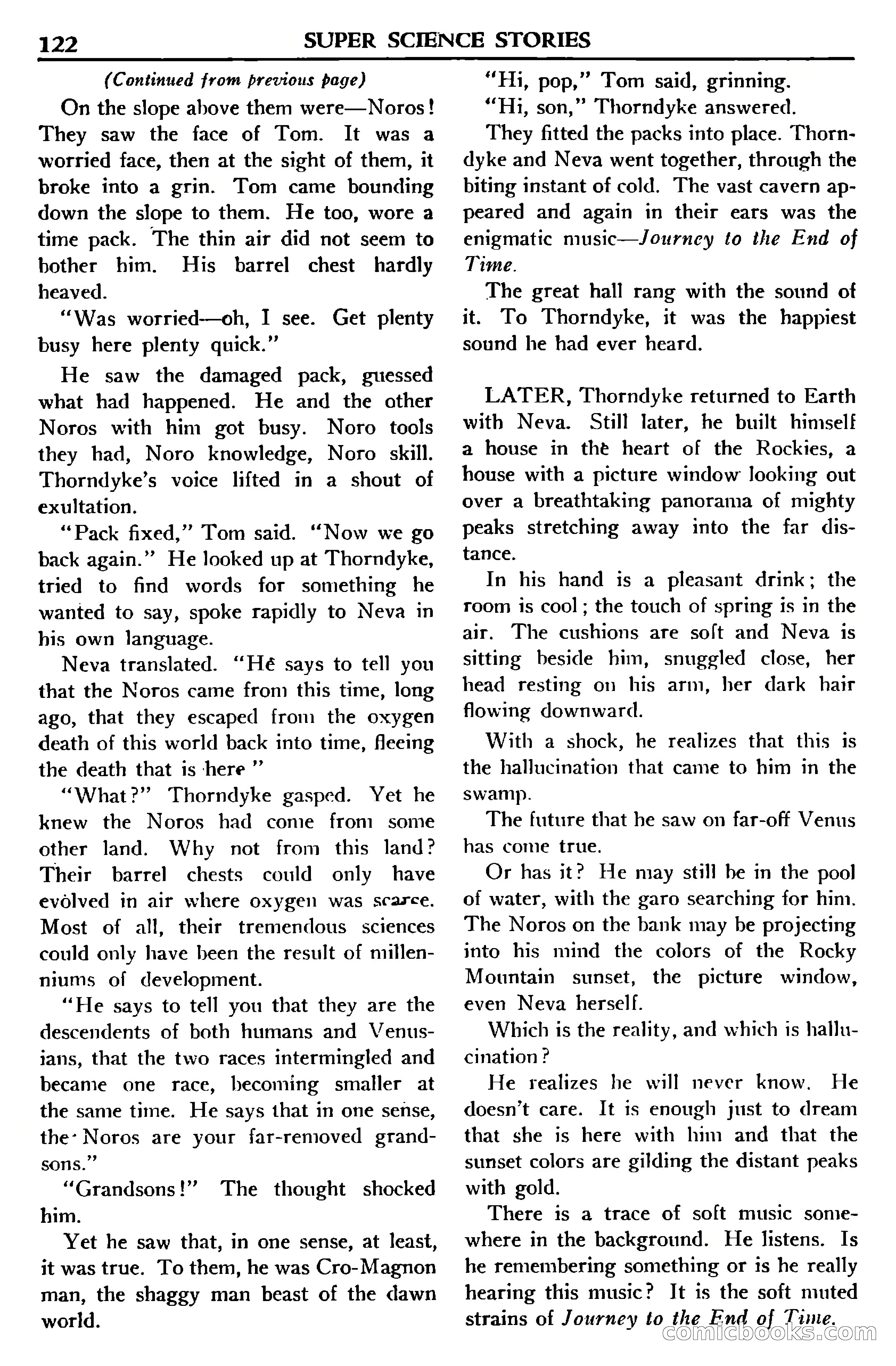 Super Science Stories, July 1950 — page 122 of 133