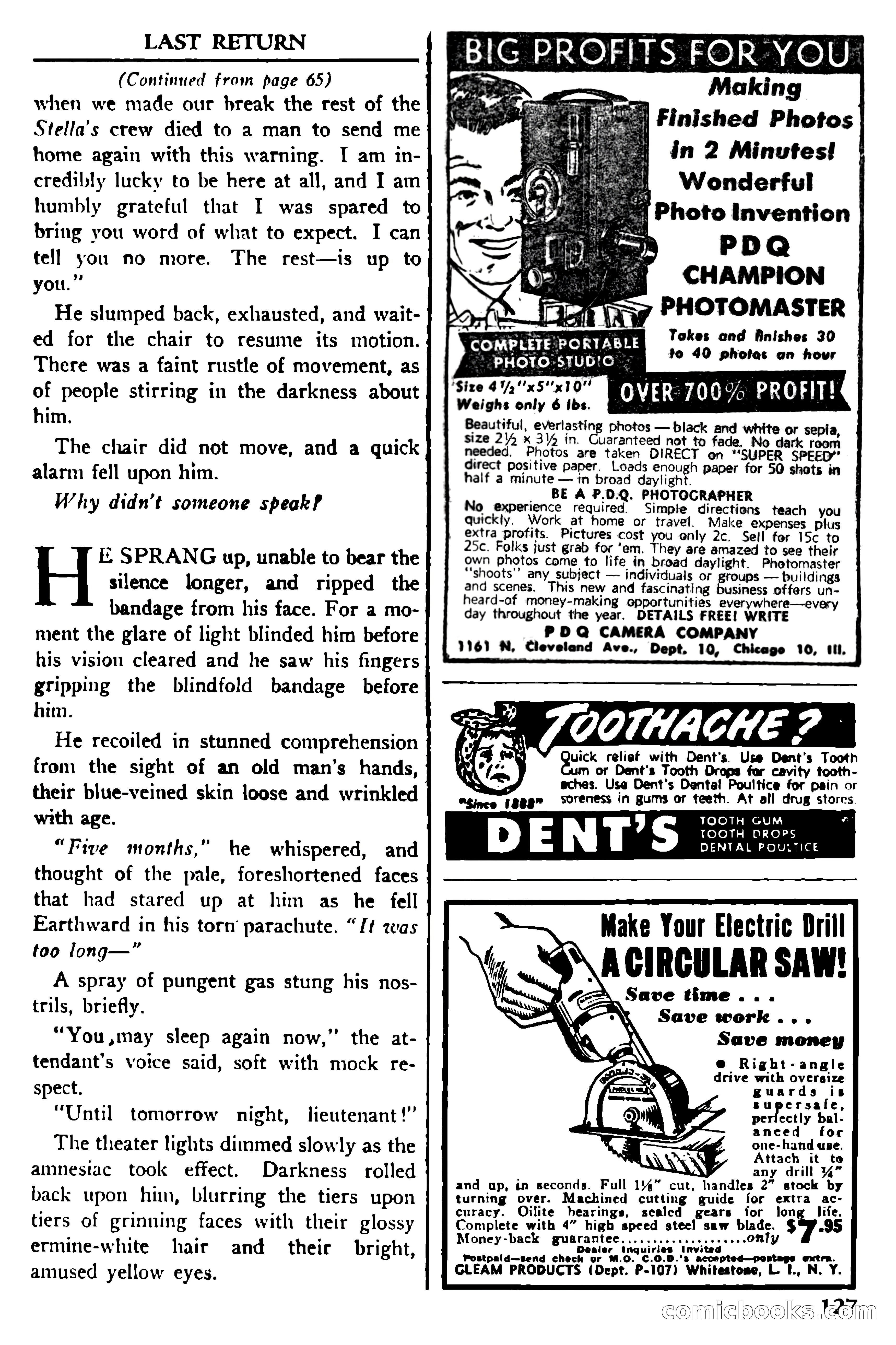 Super Science Stories, July 1950 — page 127 of 133