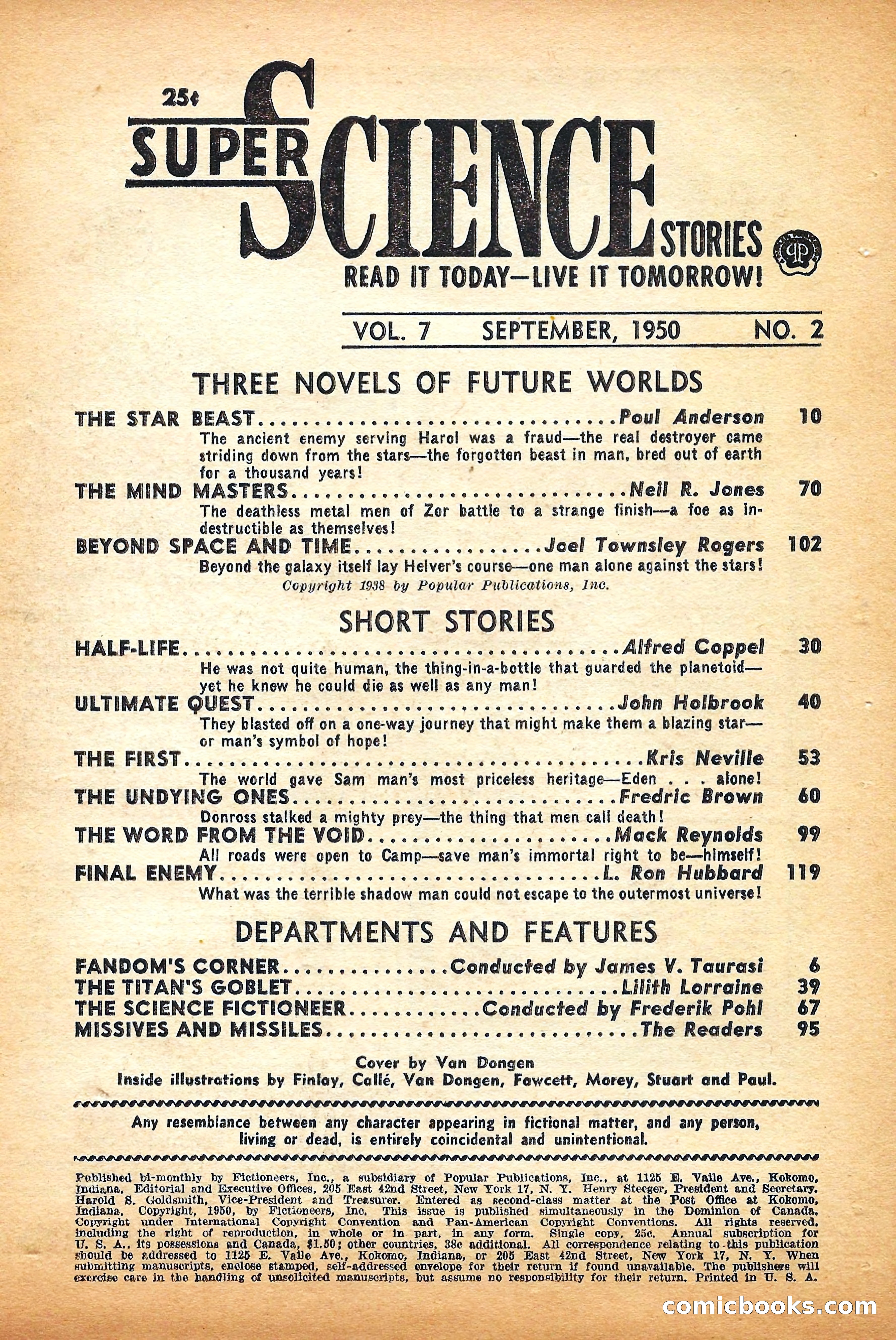 Super Science Stories, September 1950 — page 5 of 132