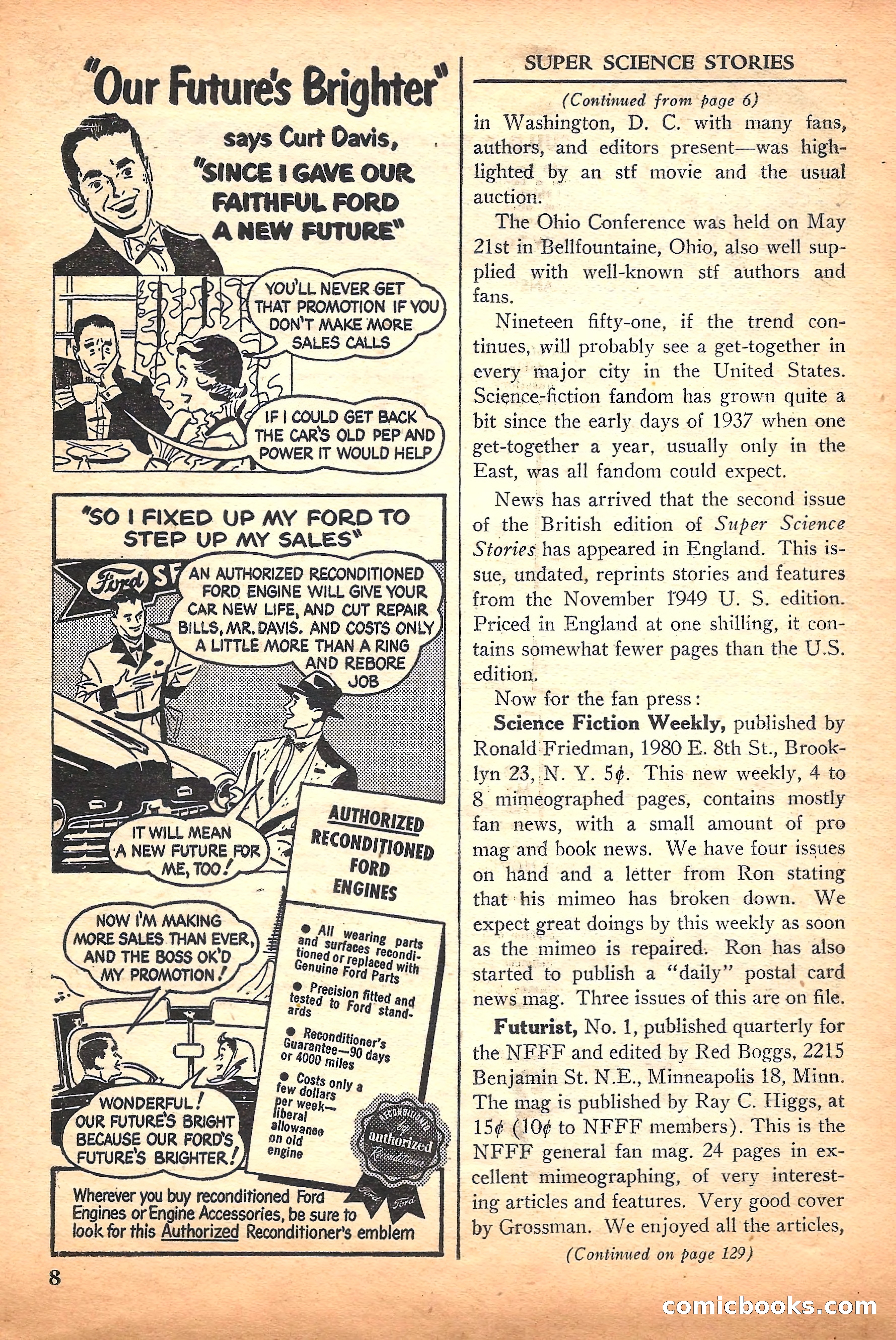Super Science Stories, September 1950 — page 8 of 132