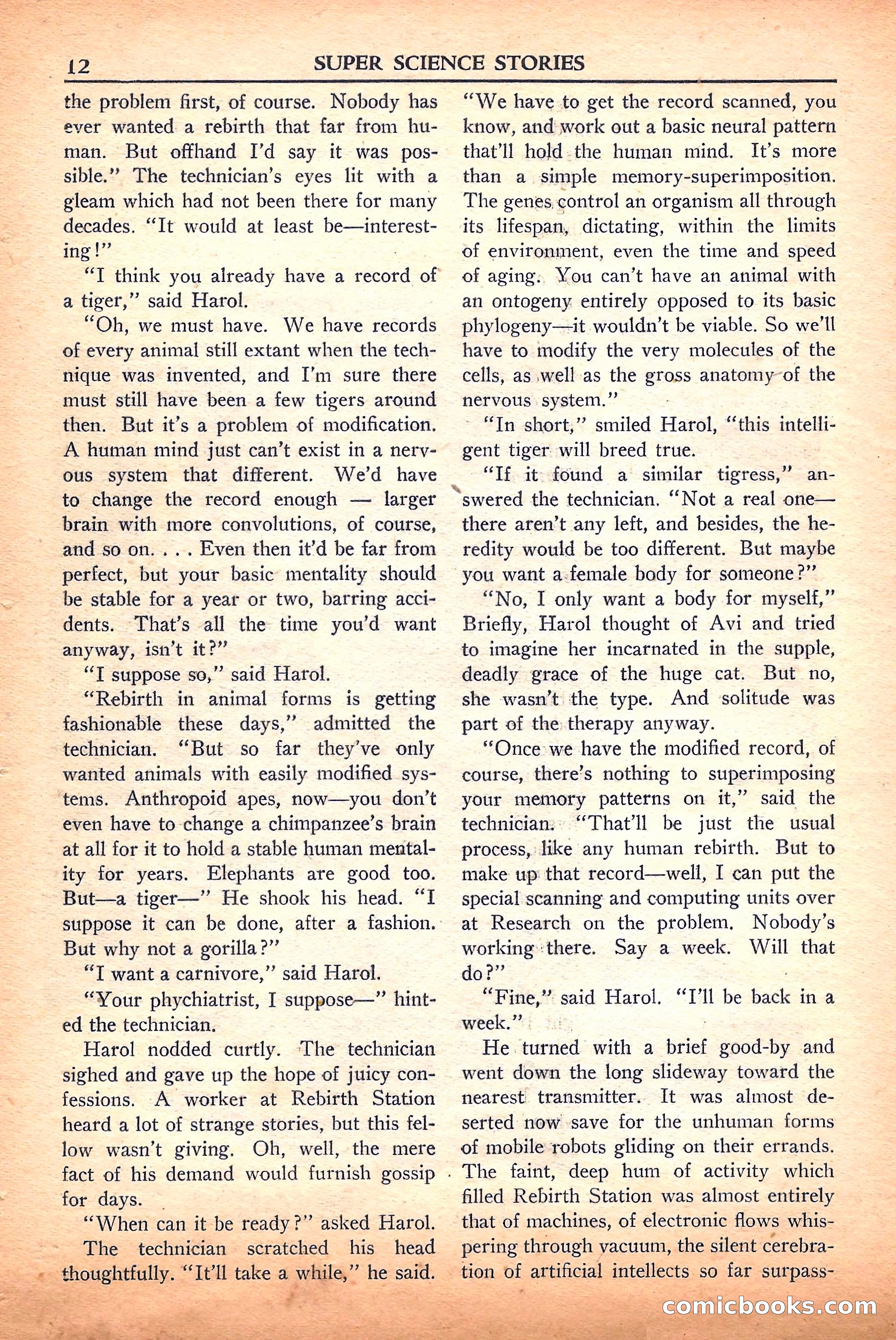 Super Science Stories, September 1950 — page 12 of 132
