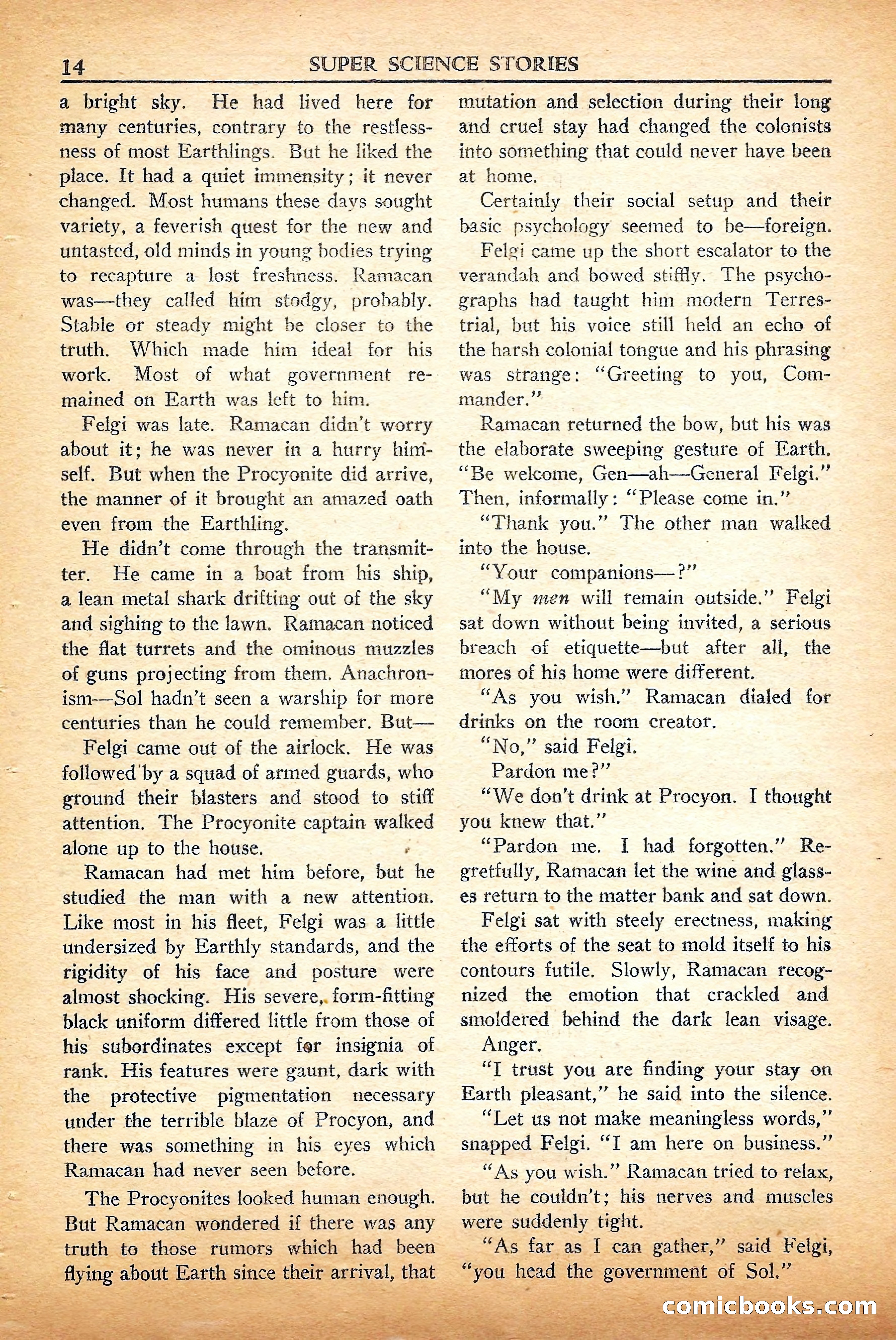 Super Science Stories, September 1950 — page 14 of 132