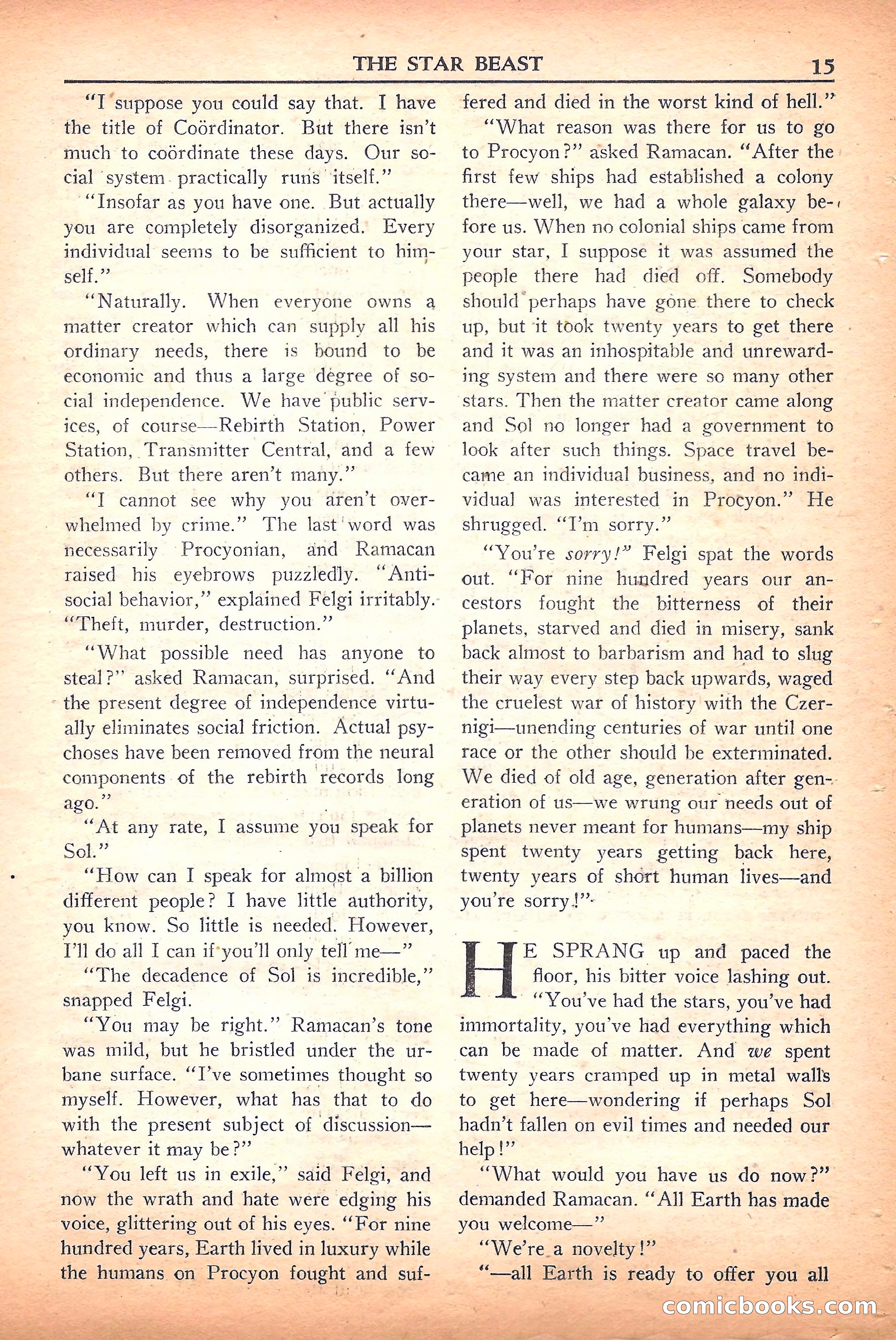 Super Science Stories, September 1950 — page 15 of 132