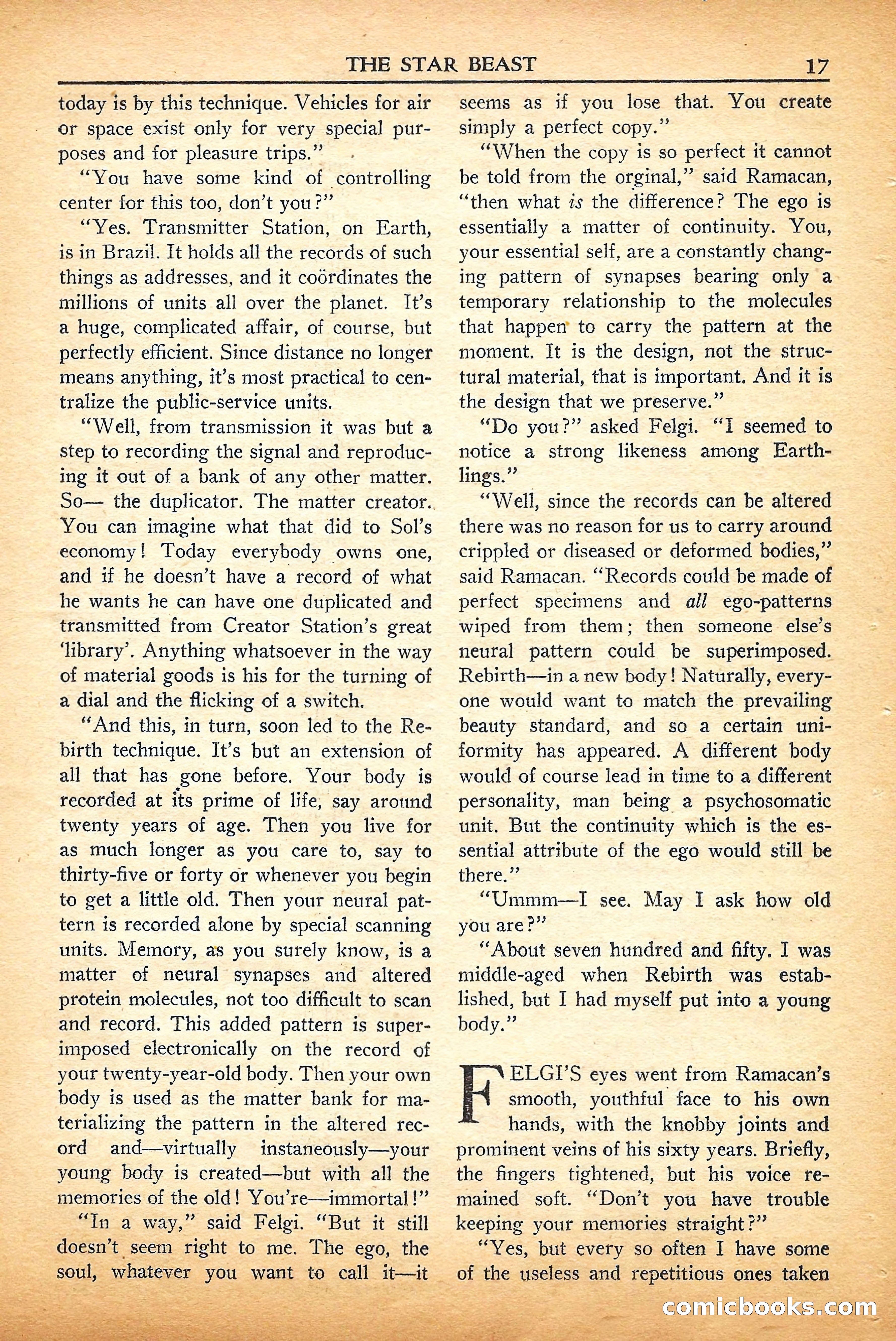 Super Science Stories, September 1950 — page 17 of 132