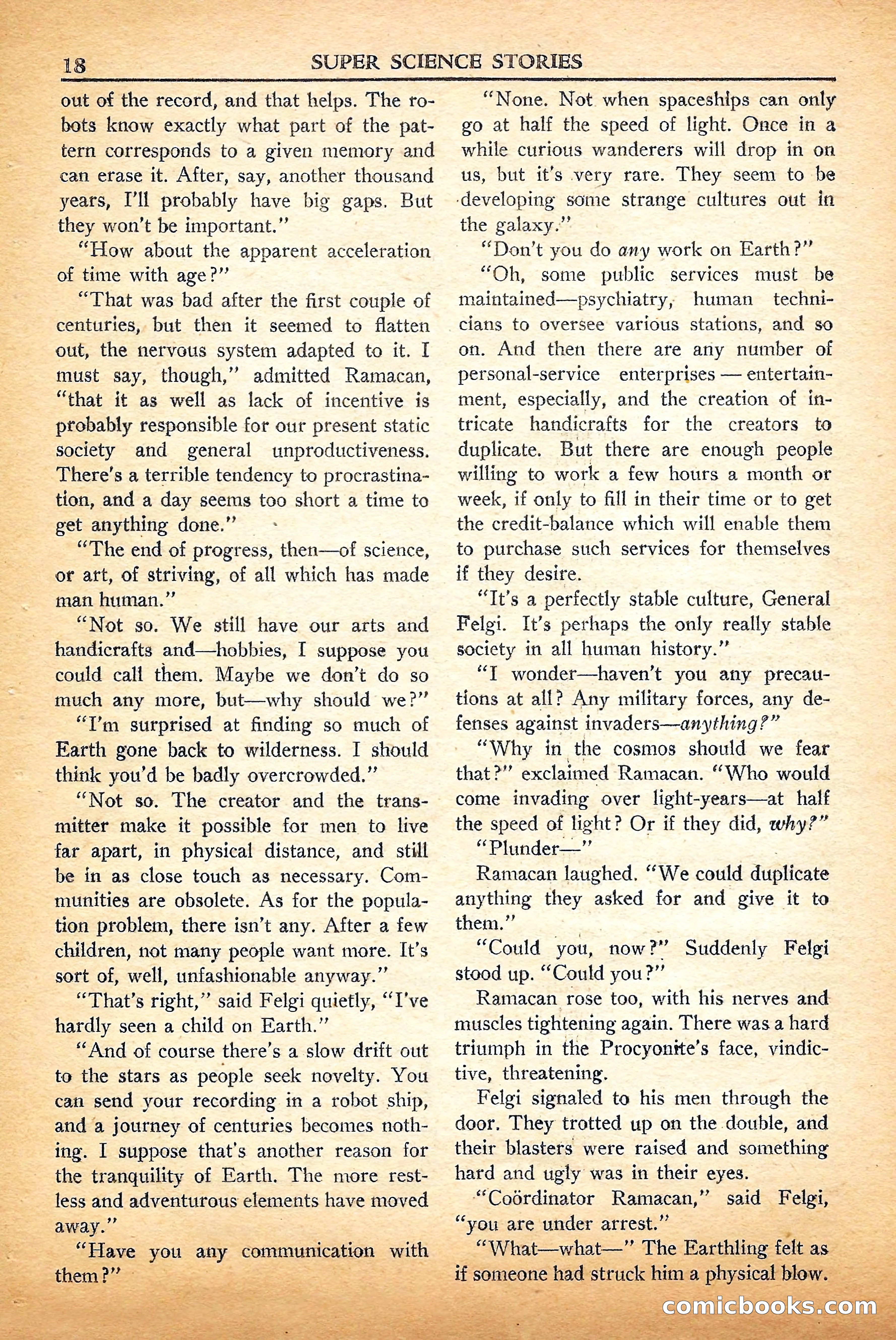 Super Science Stories, September 1950 — page 18 of 132