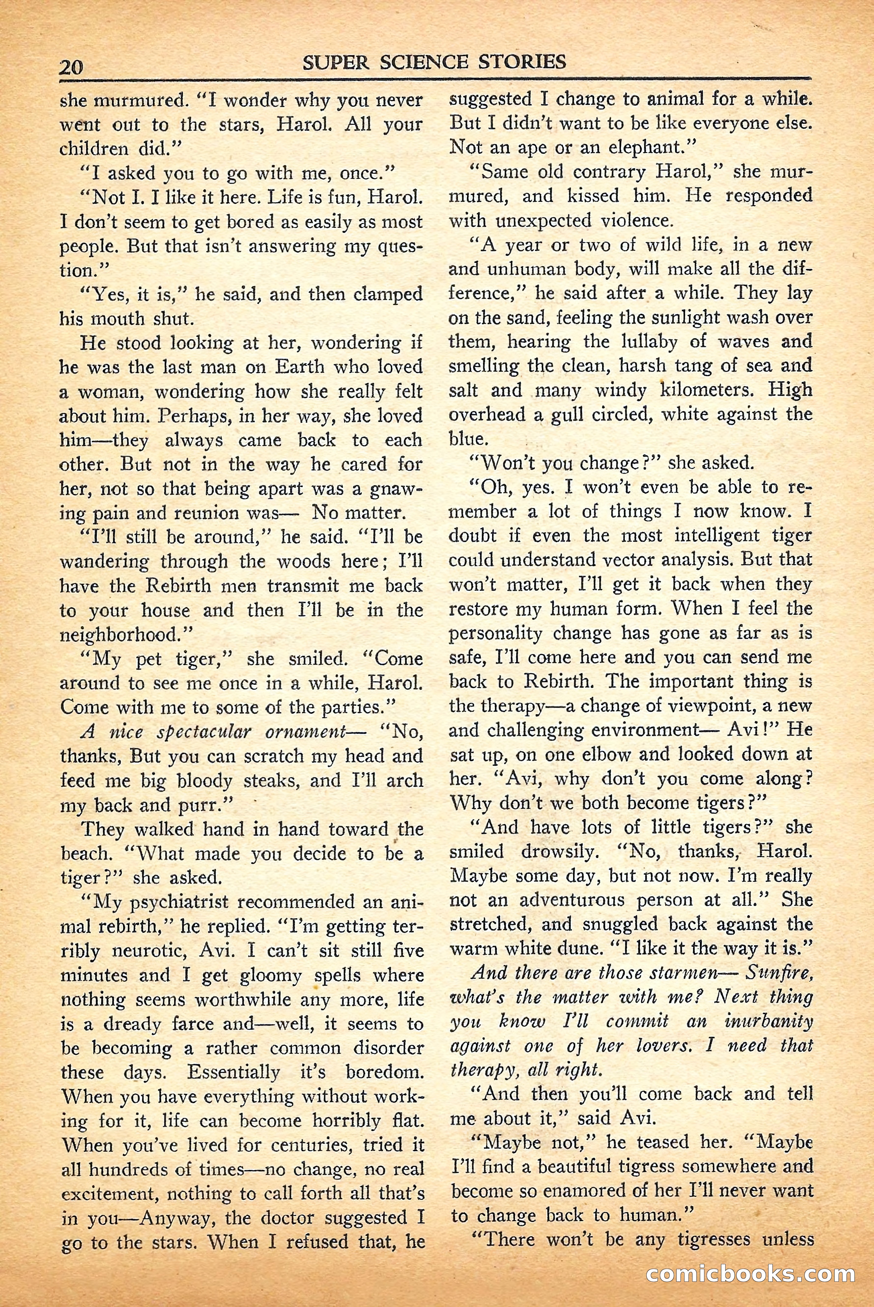 Super Science Stories, September 1950 — page 20 of 132