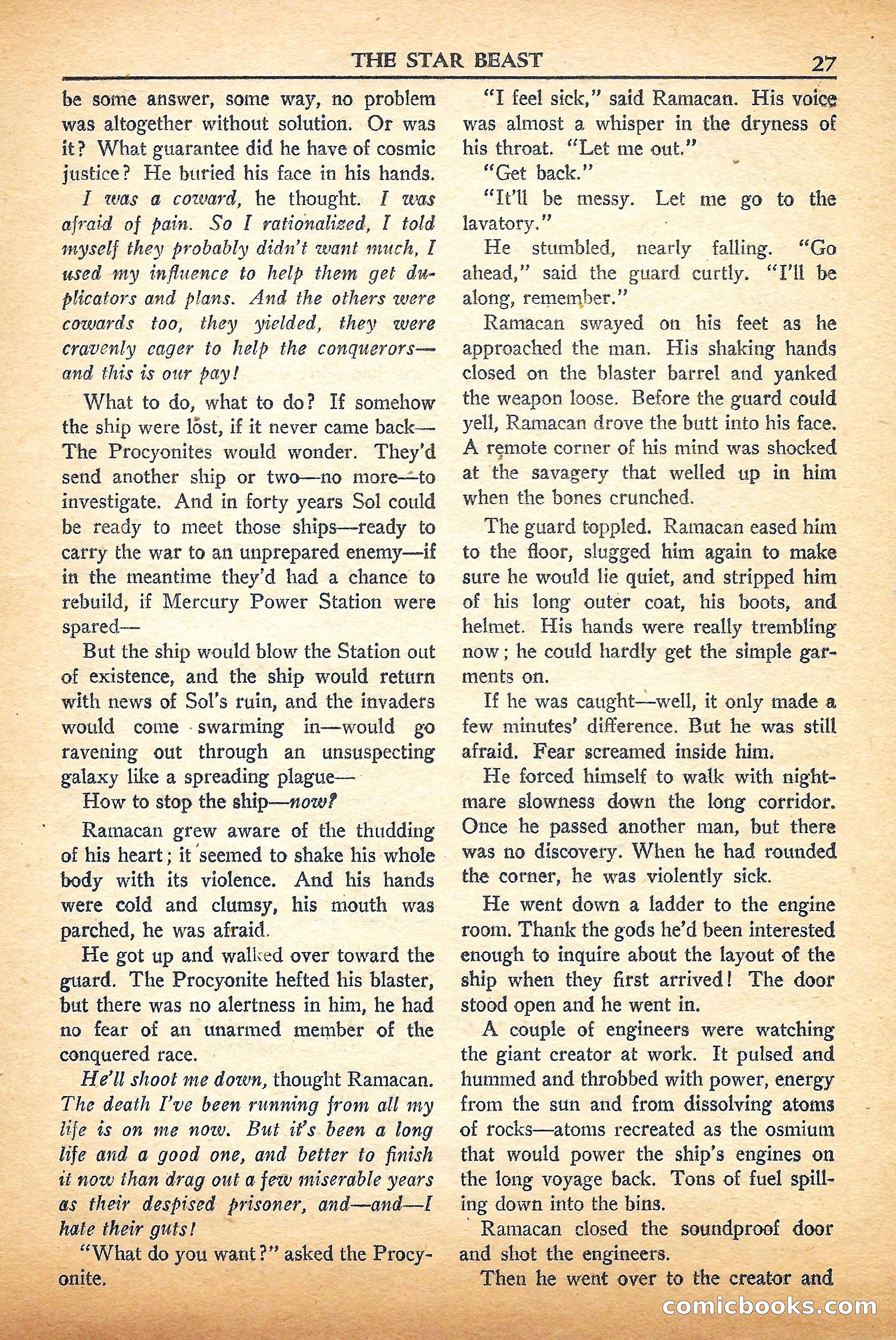 Super Science Stories, September 1950 — page 27 of 132
