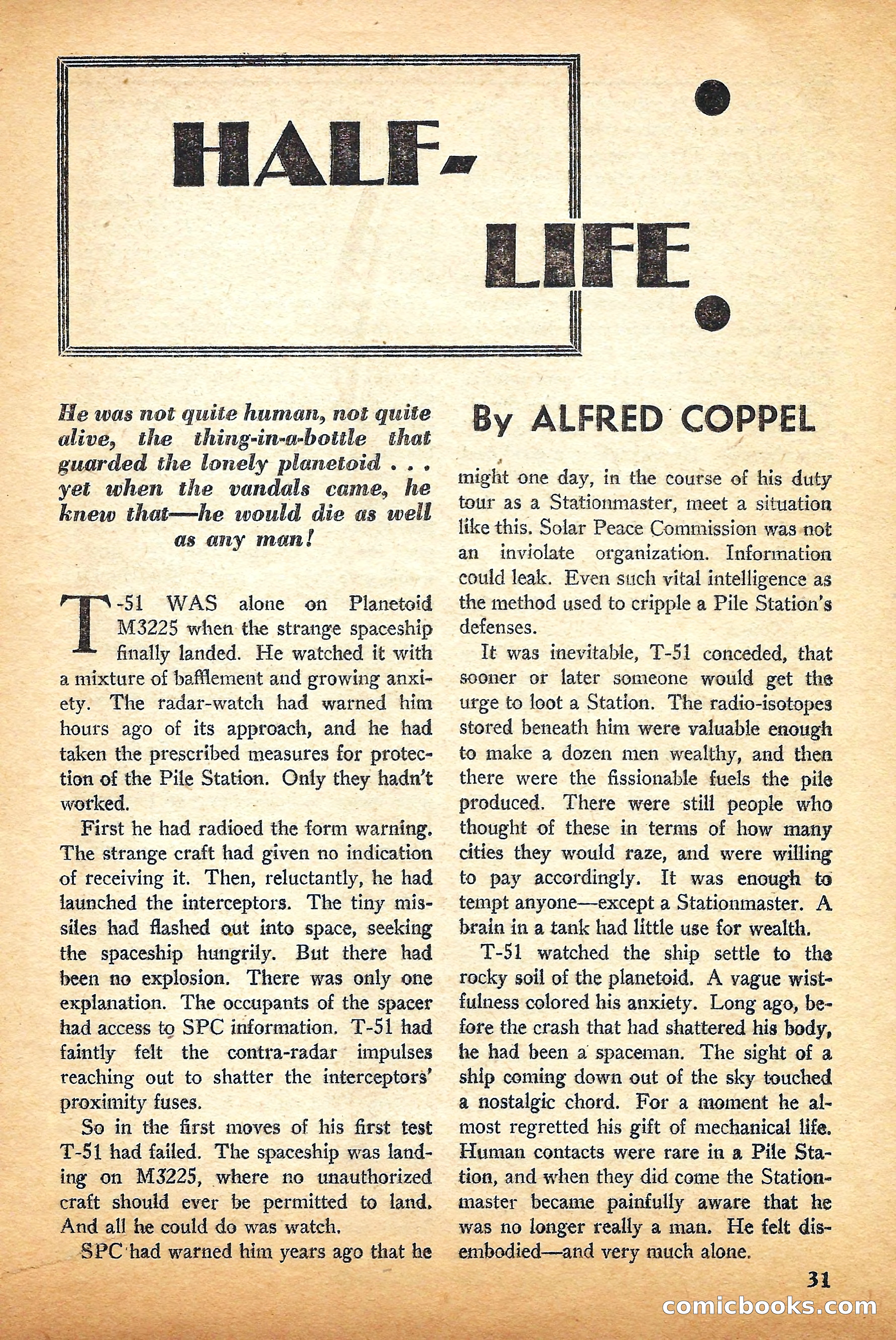 Super Science Stories, September 1950 — page 31 of 132