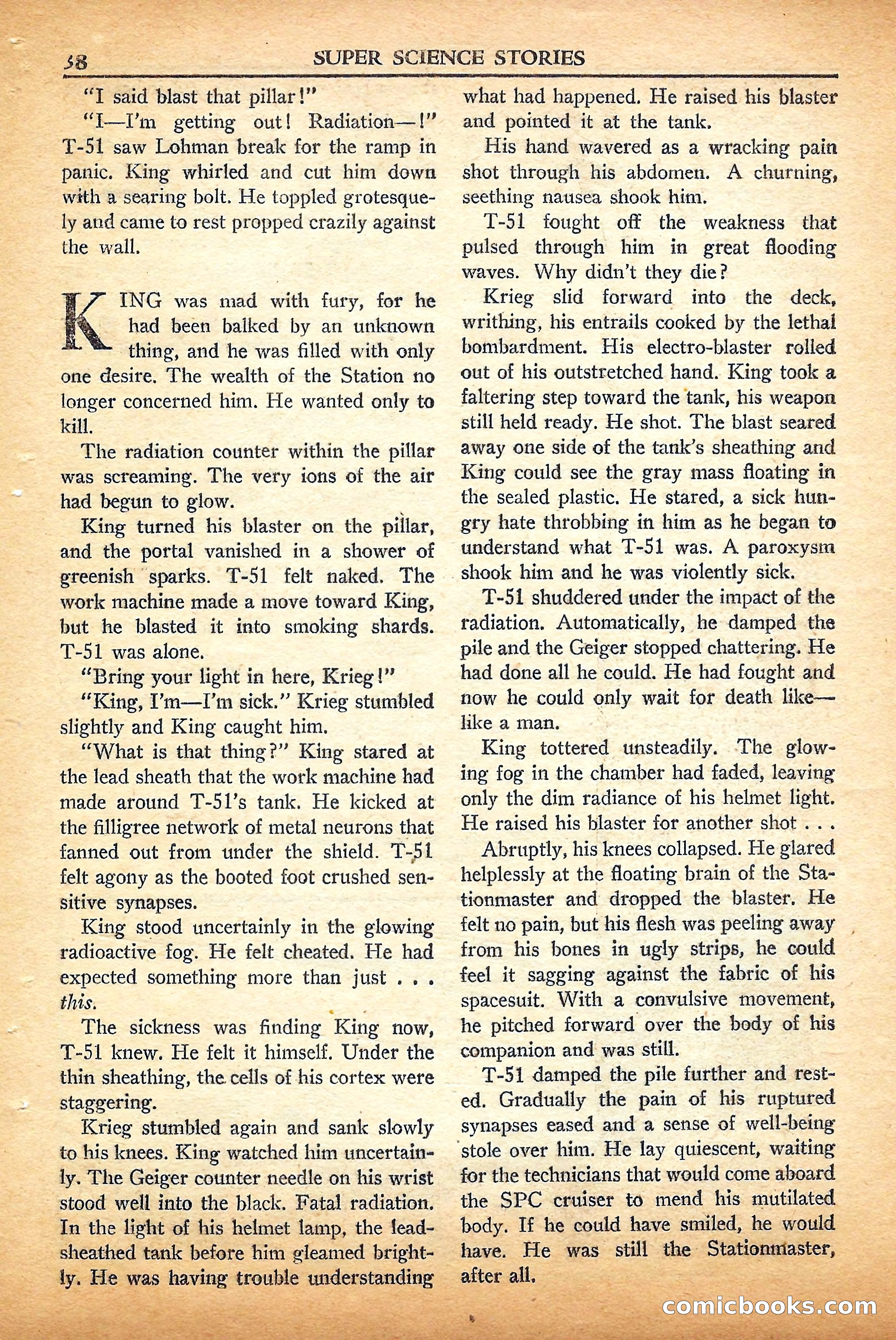 Super Science Stories, September 1950 — page 38 of 132
