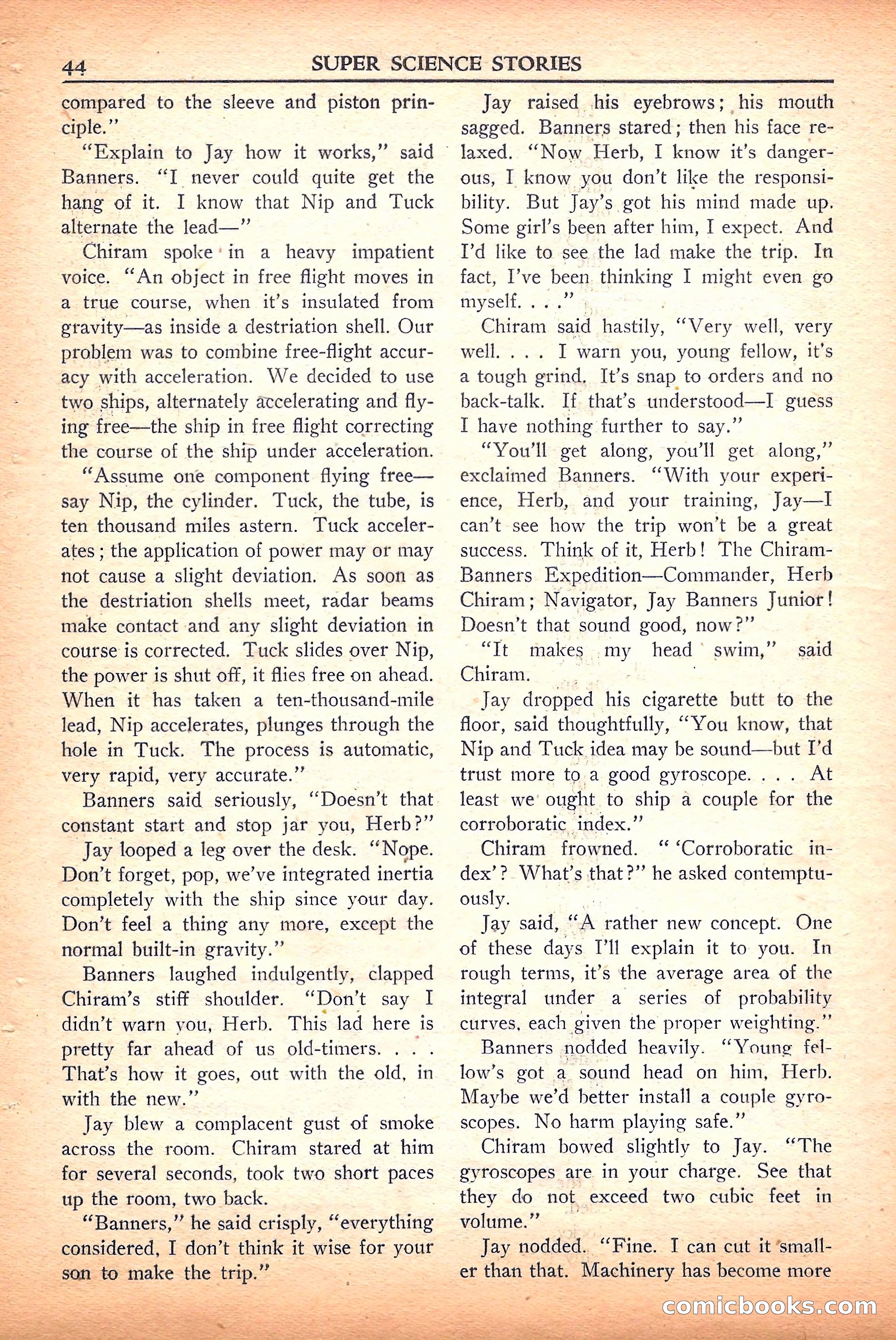 Super Science Stories, September 1950 — page 44 of 132