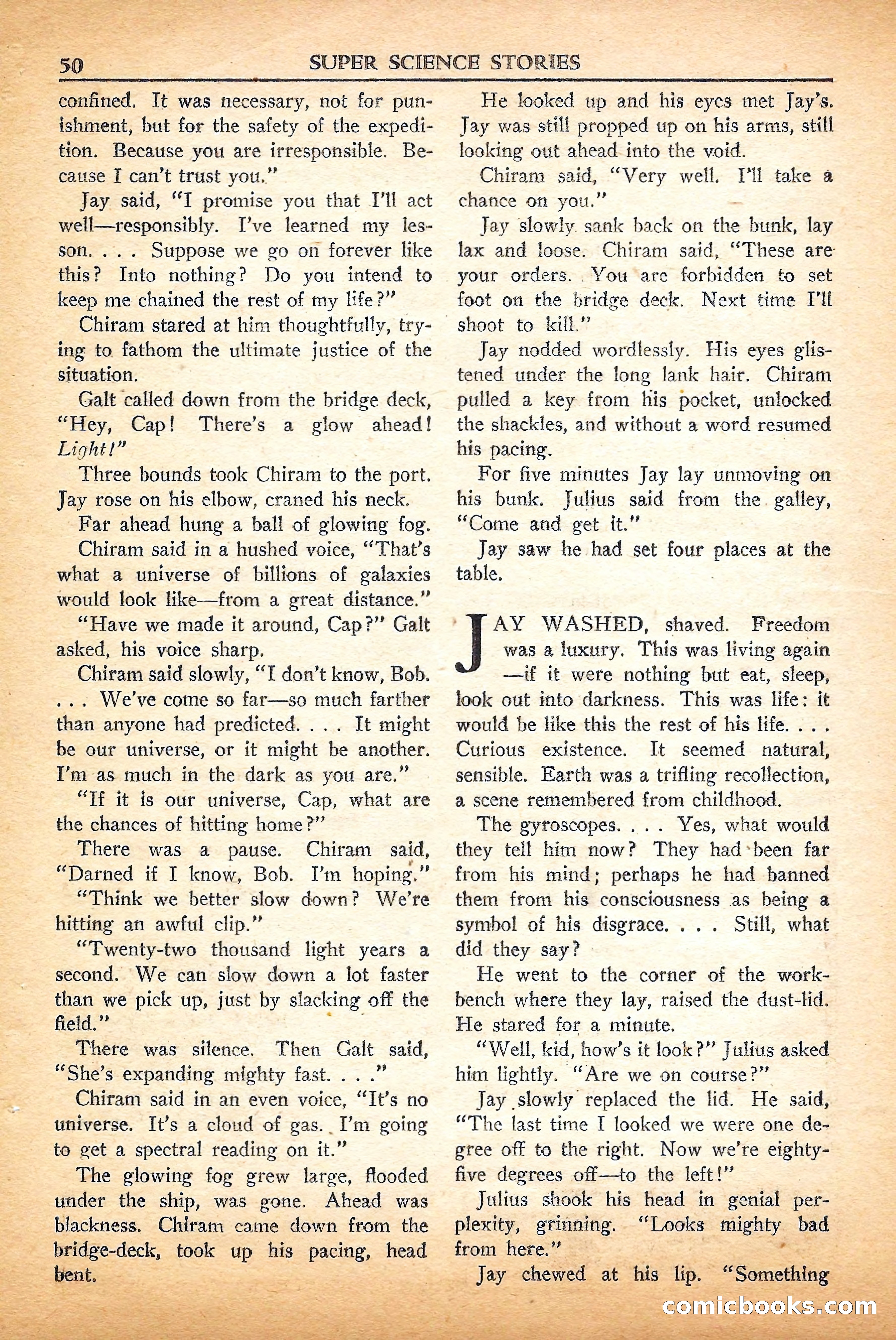 Super Science Stories, September 1950 — page 50 of 132