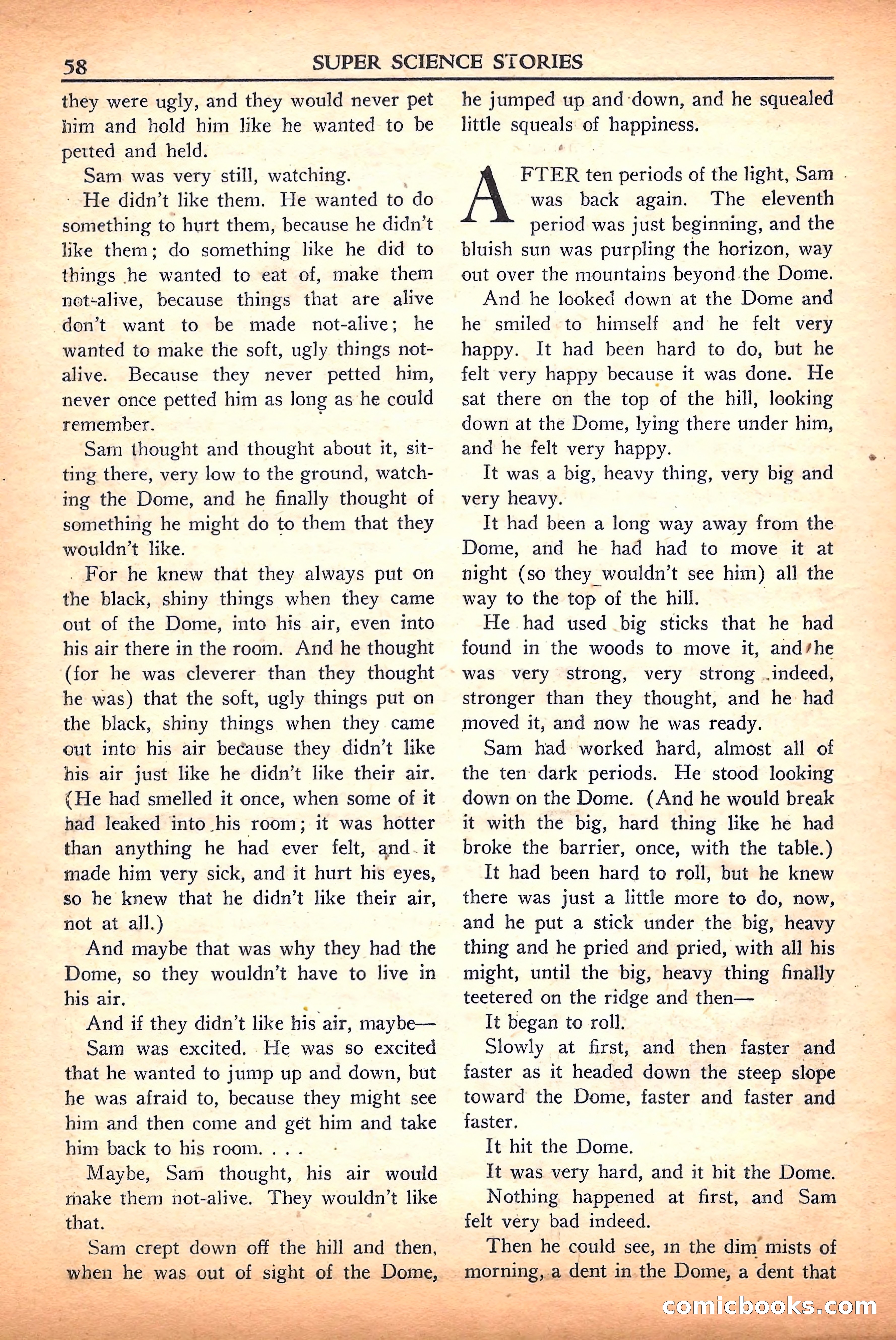 Super Science Stories, September 1950 — page 58 of 132