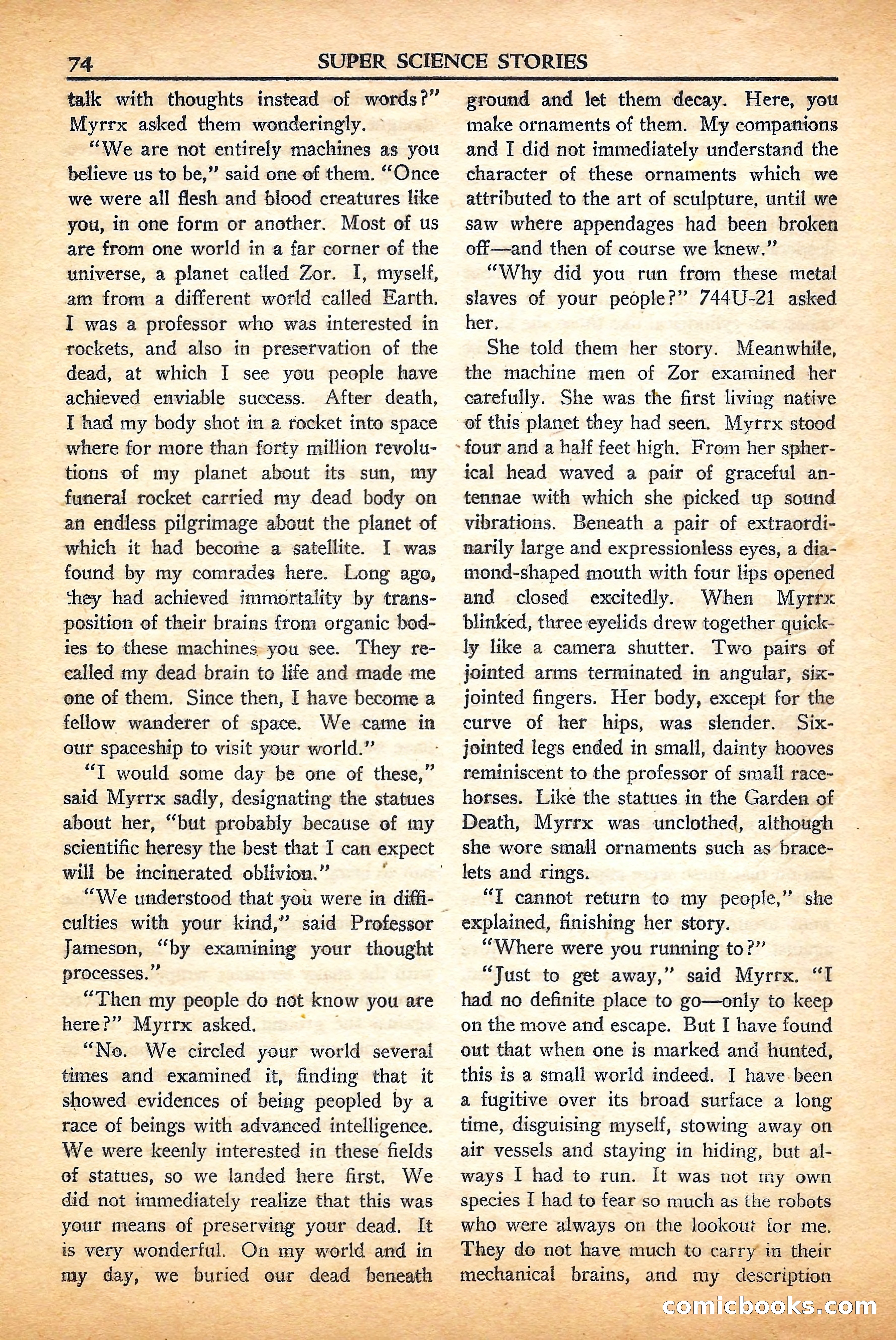 Super Science Stories, September 1950 — page 74 of 132