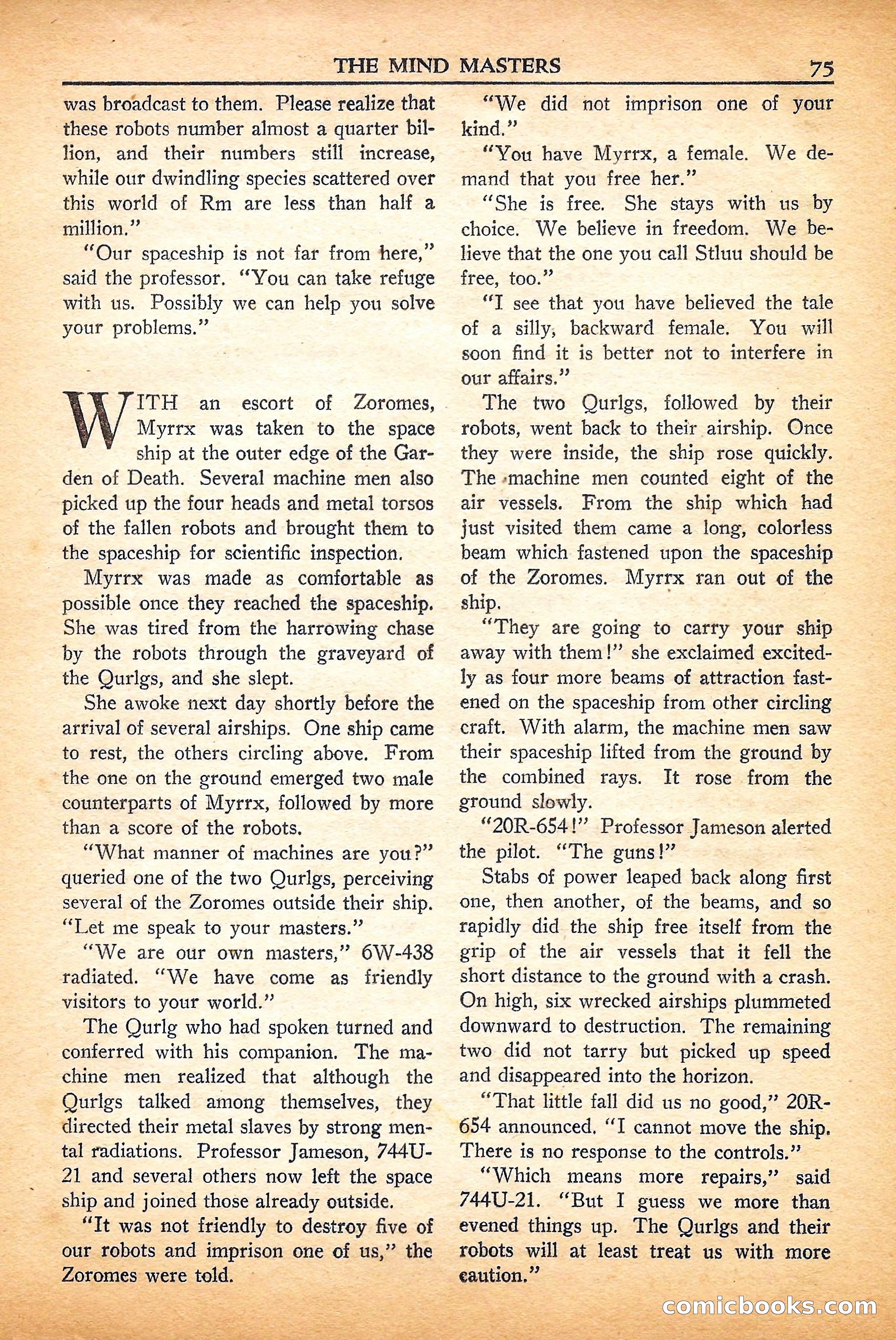 Super Science Stories, September 1950 — page 75 of 132