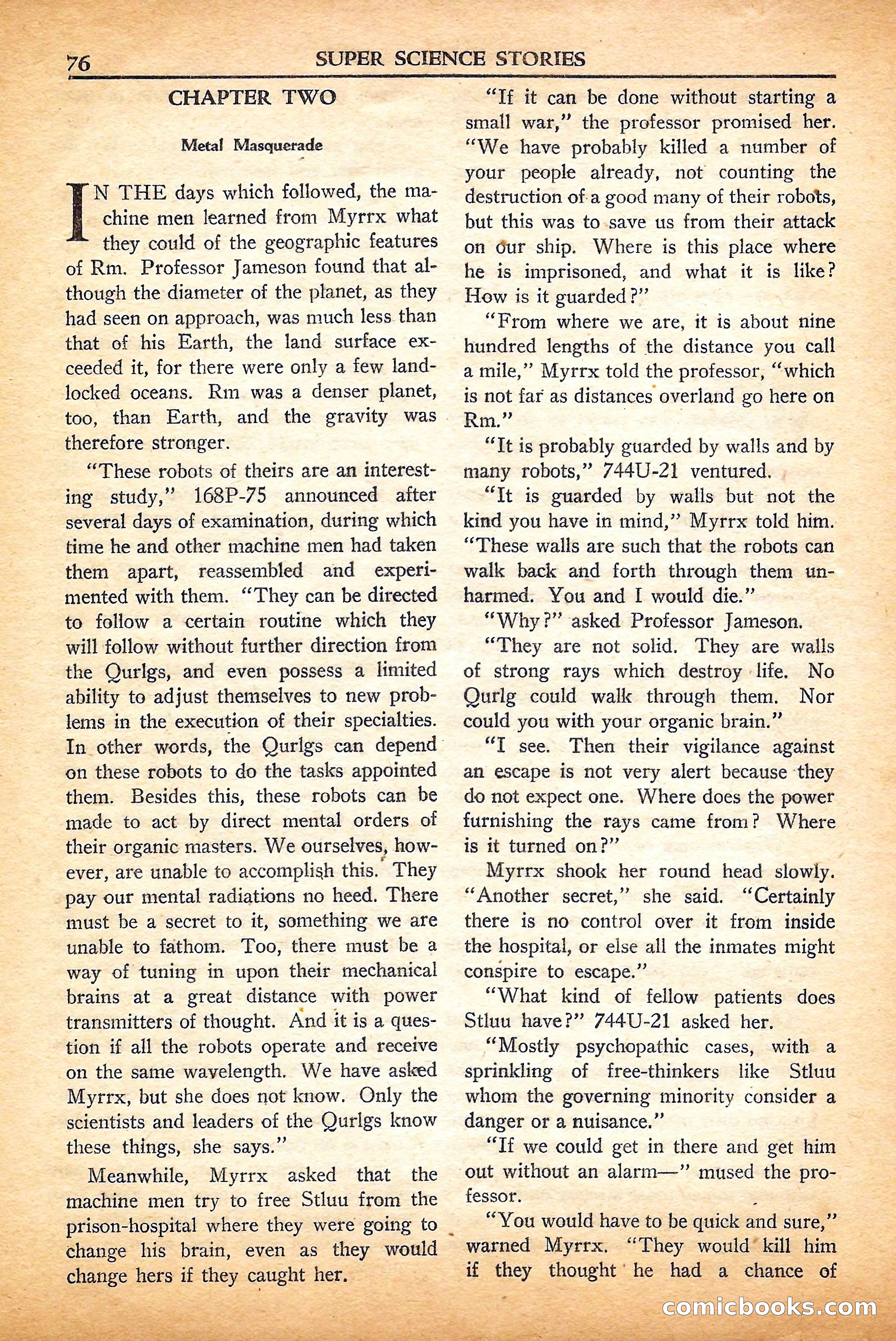 Super Science Stories, September 1950 — page 76 of 132