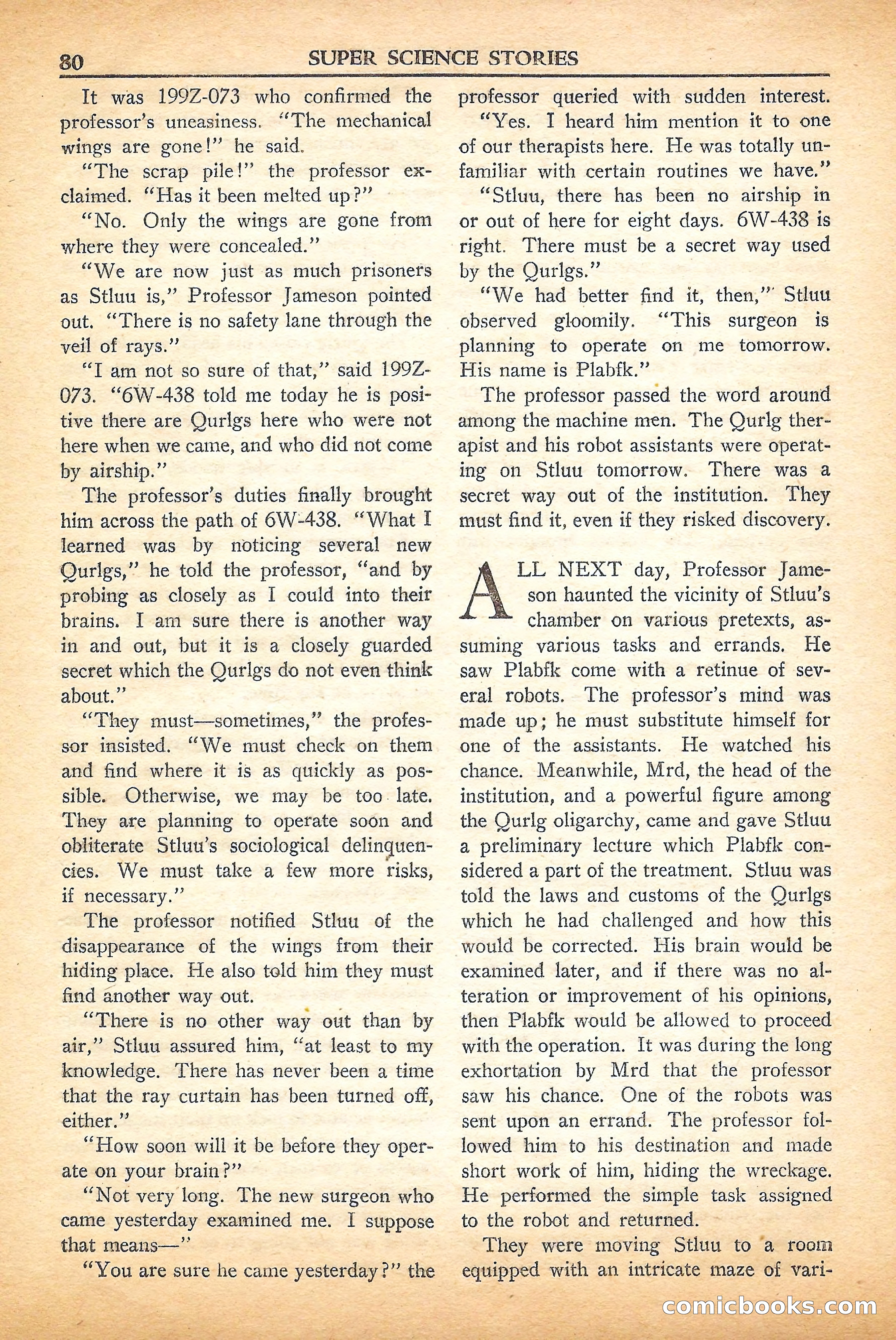 Super Science Stories, September 1950 — page 80 of 132