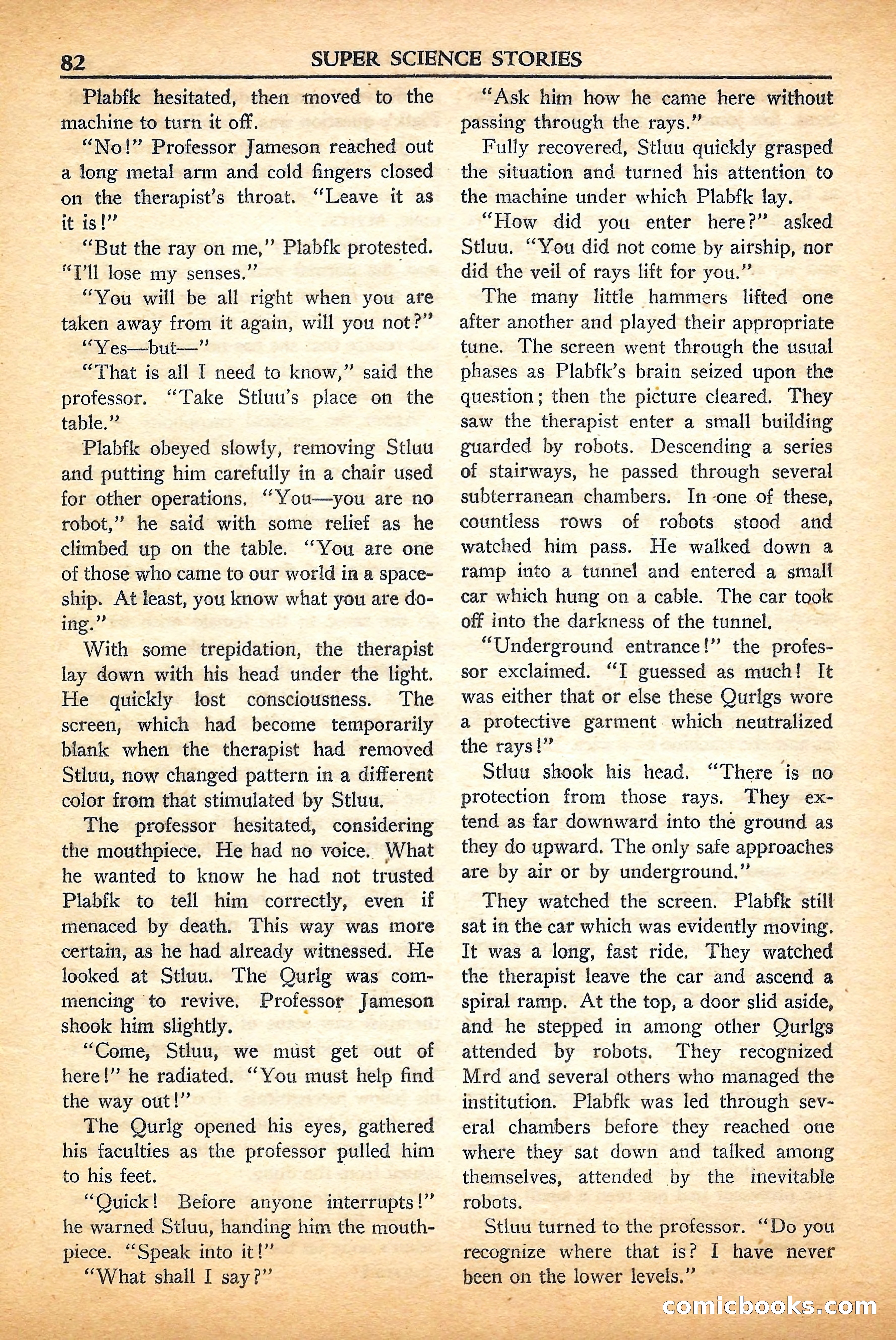 Super Science Stories, September 1950 — page 82 of 132
