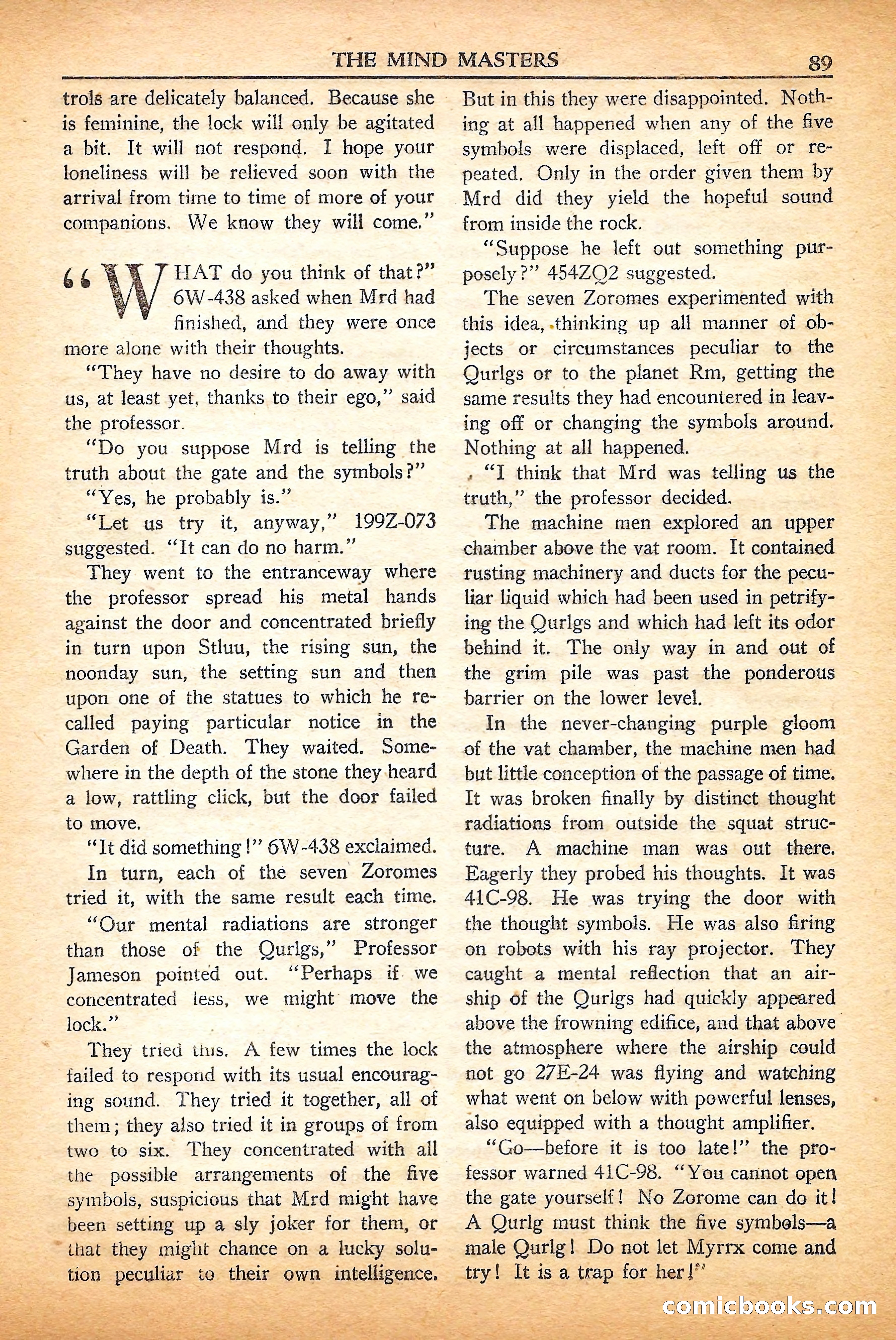 Super Science Stories, September 1950 — page 89 of 132