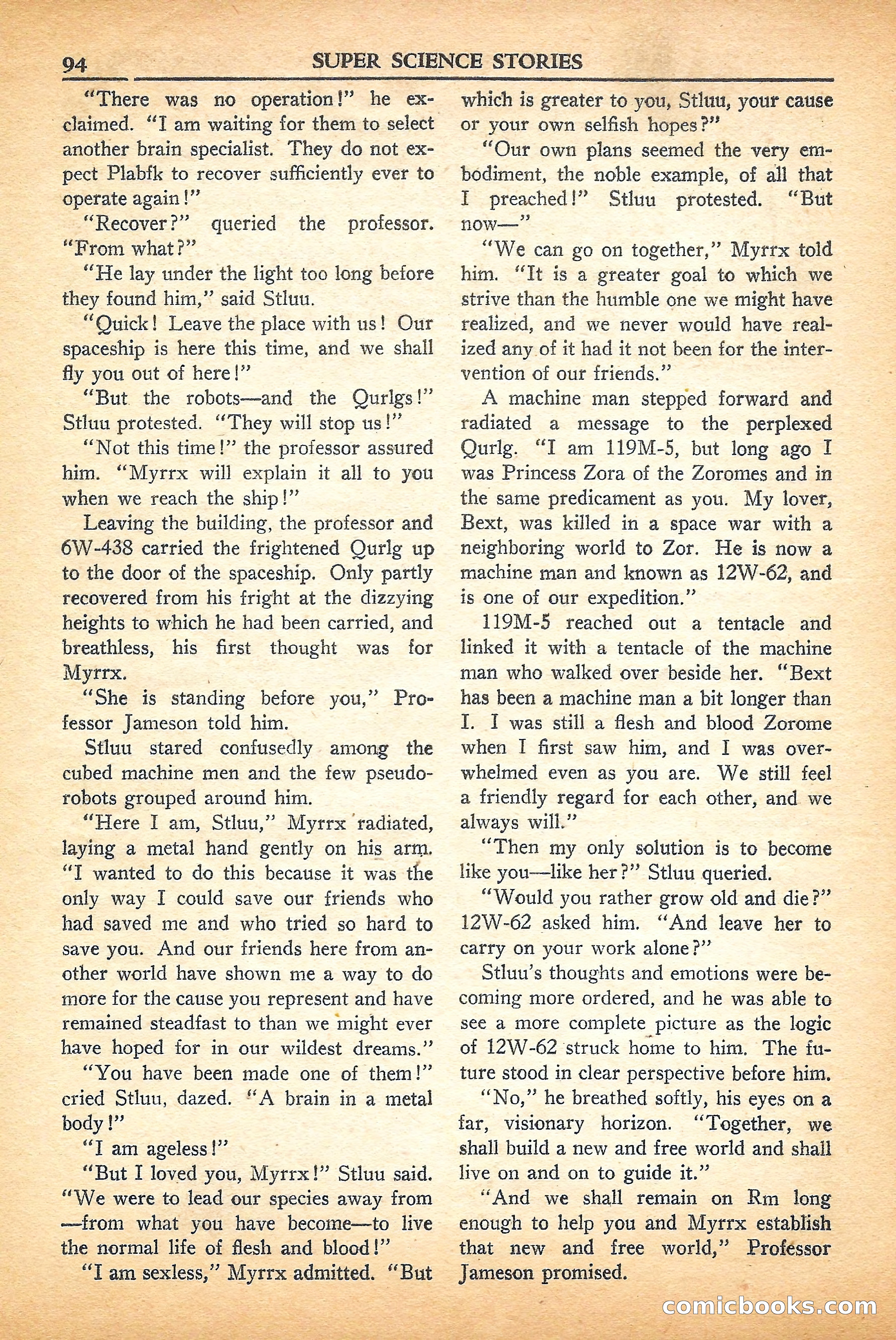 Super Science Stories, September 1950 — page 94 of 132