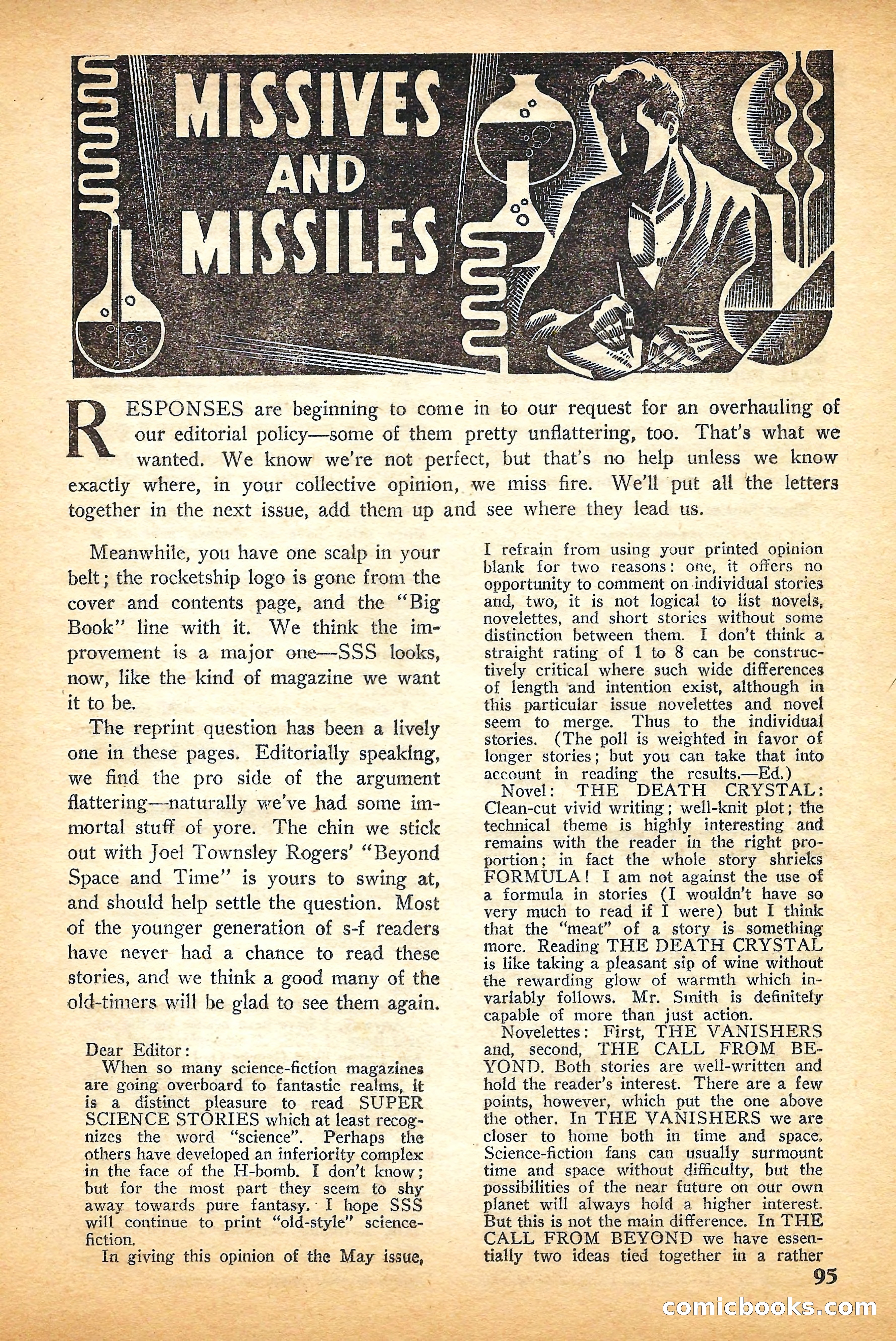 Super Science Stories, September 1950 — page 95 of 132