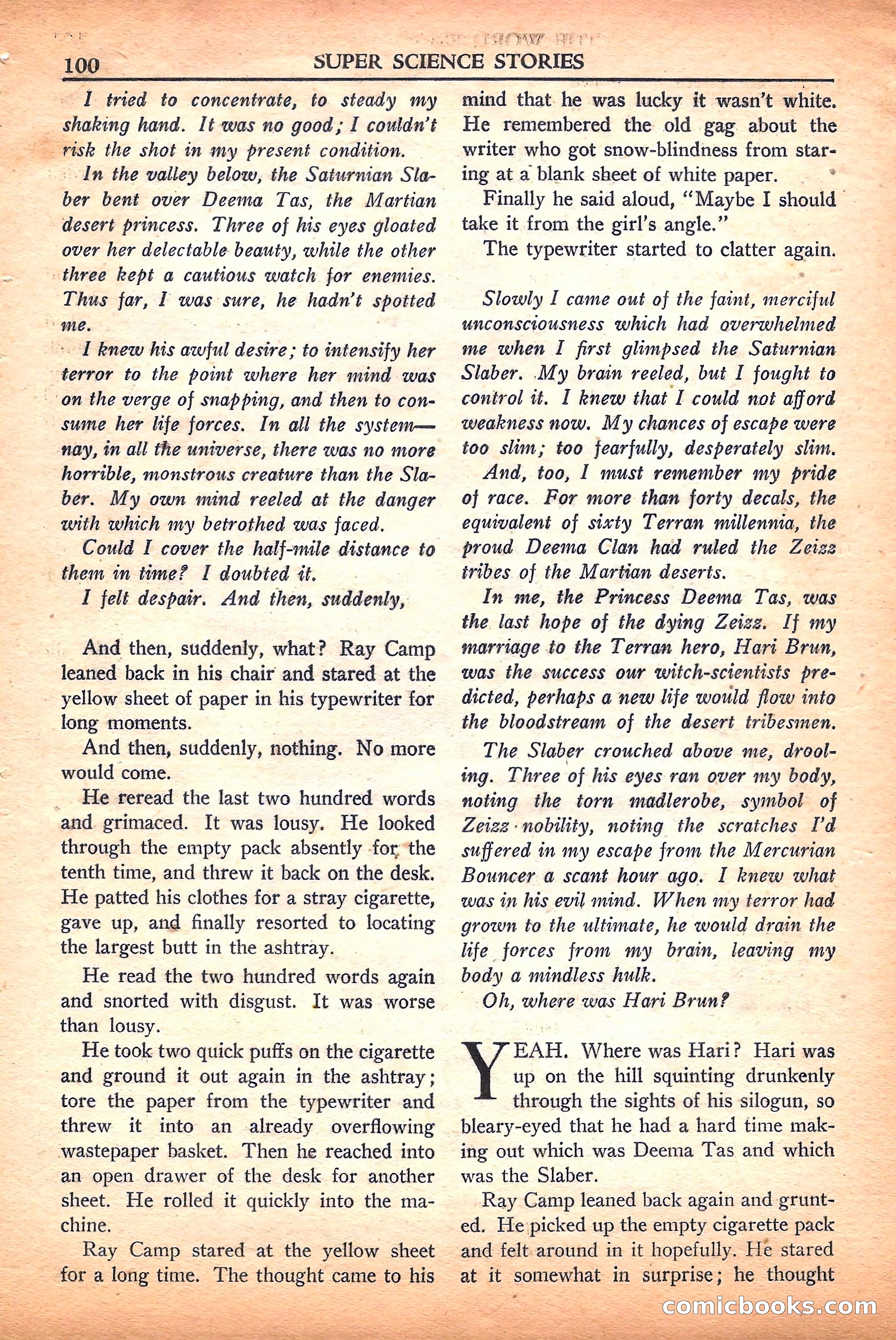 Super Science Stories, September 1950 — page 100 of 132