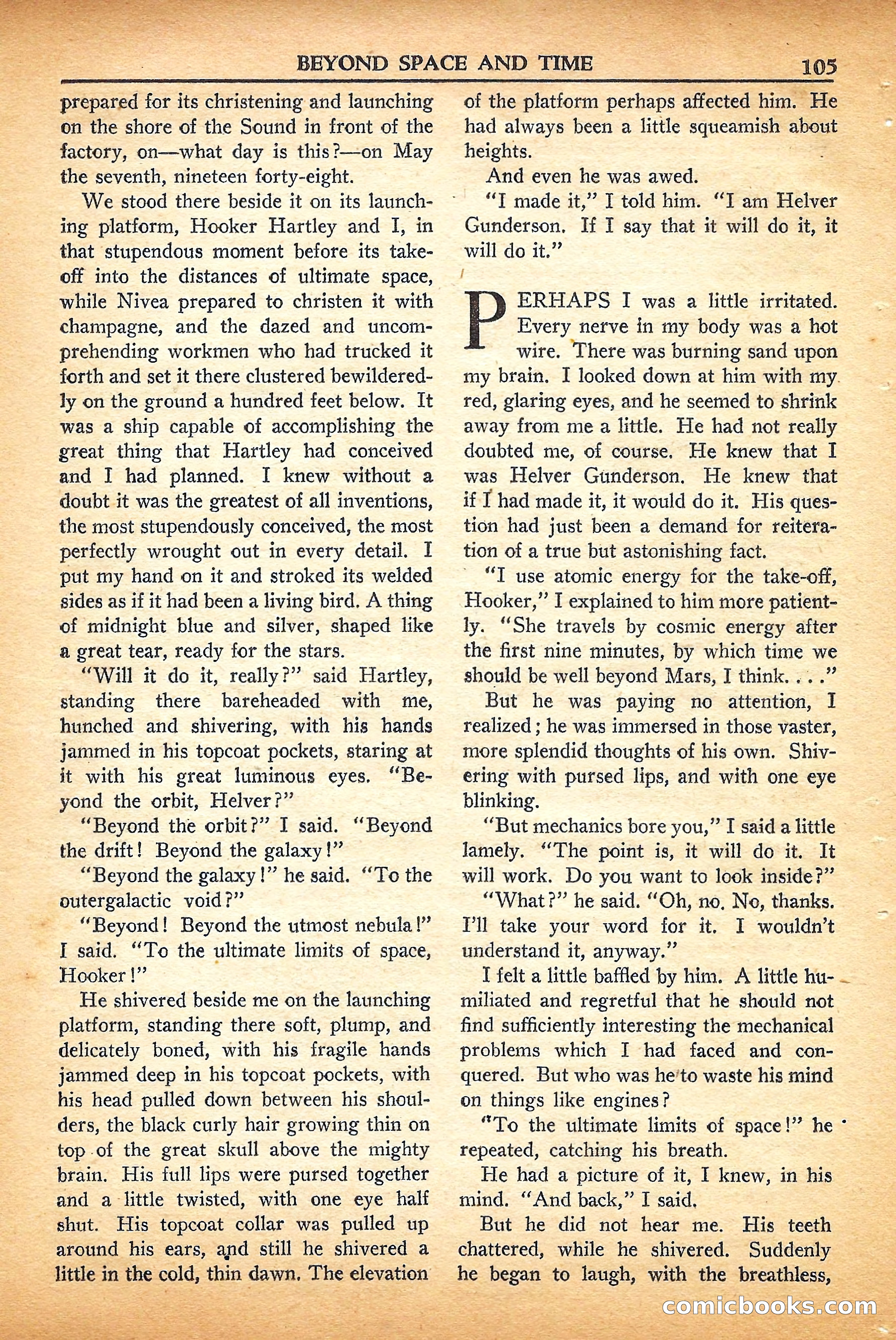 Super Science Stories, September 1950 — page 105 of 132