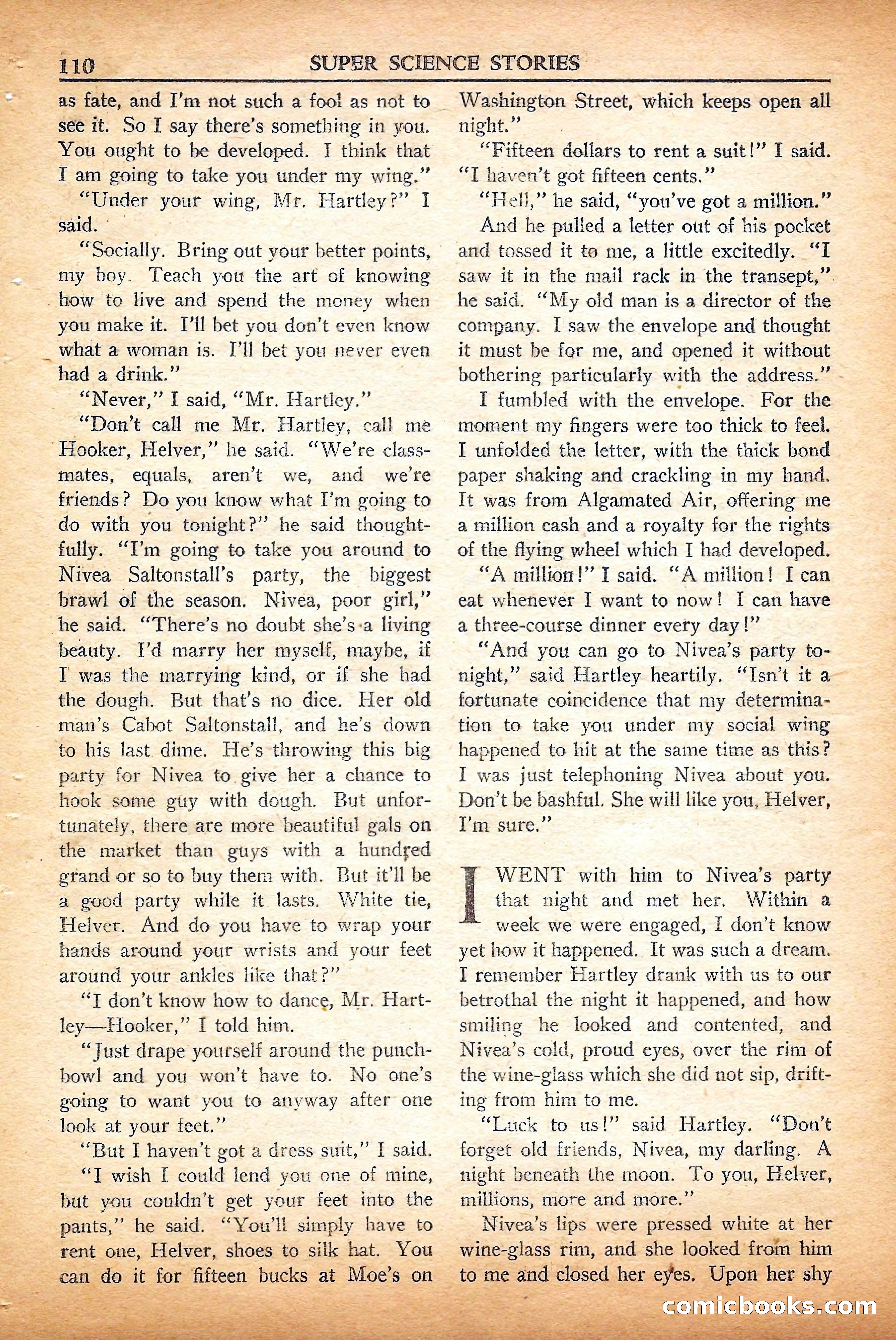 Super Science Stories, September 1950 — page 110 of 132