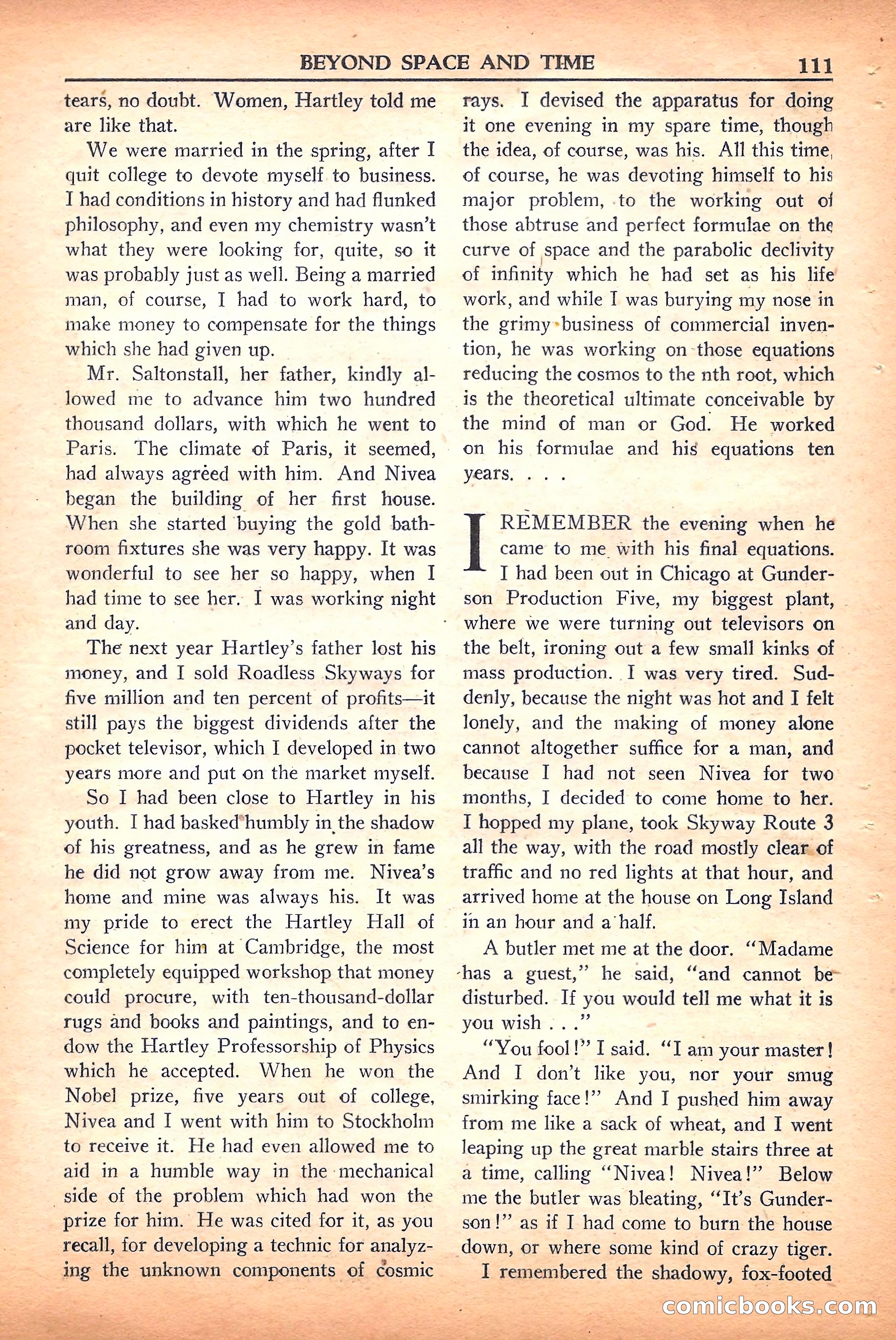 Super Science Stories, September 1950 — page 111 of 132