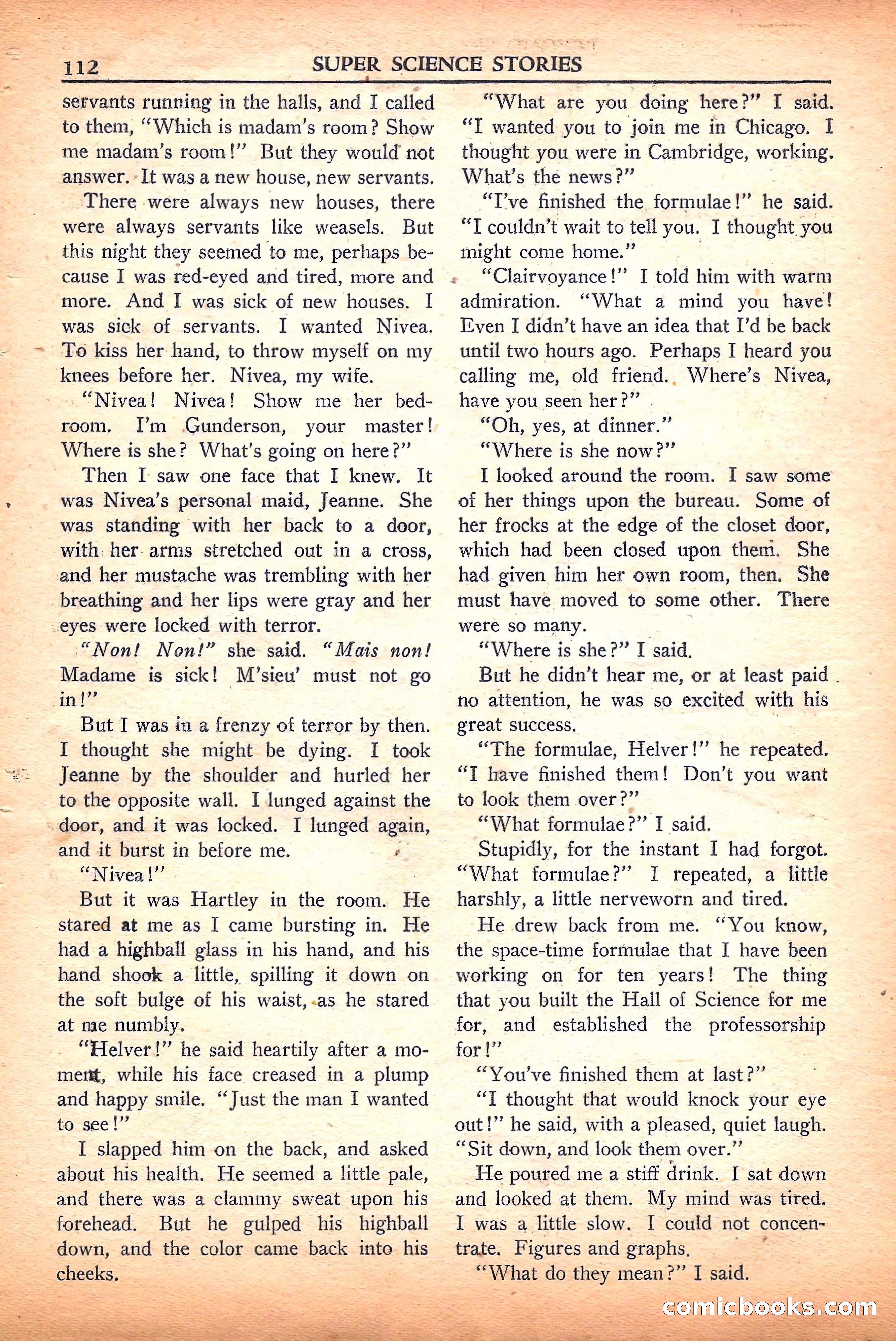 Super Science Stories, September 1950 — page 112 of 132