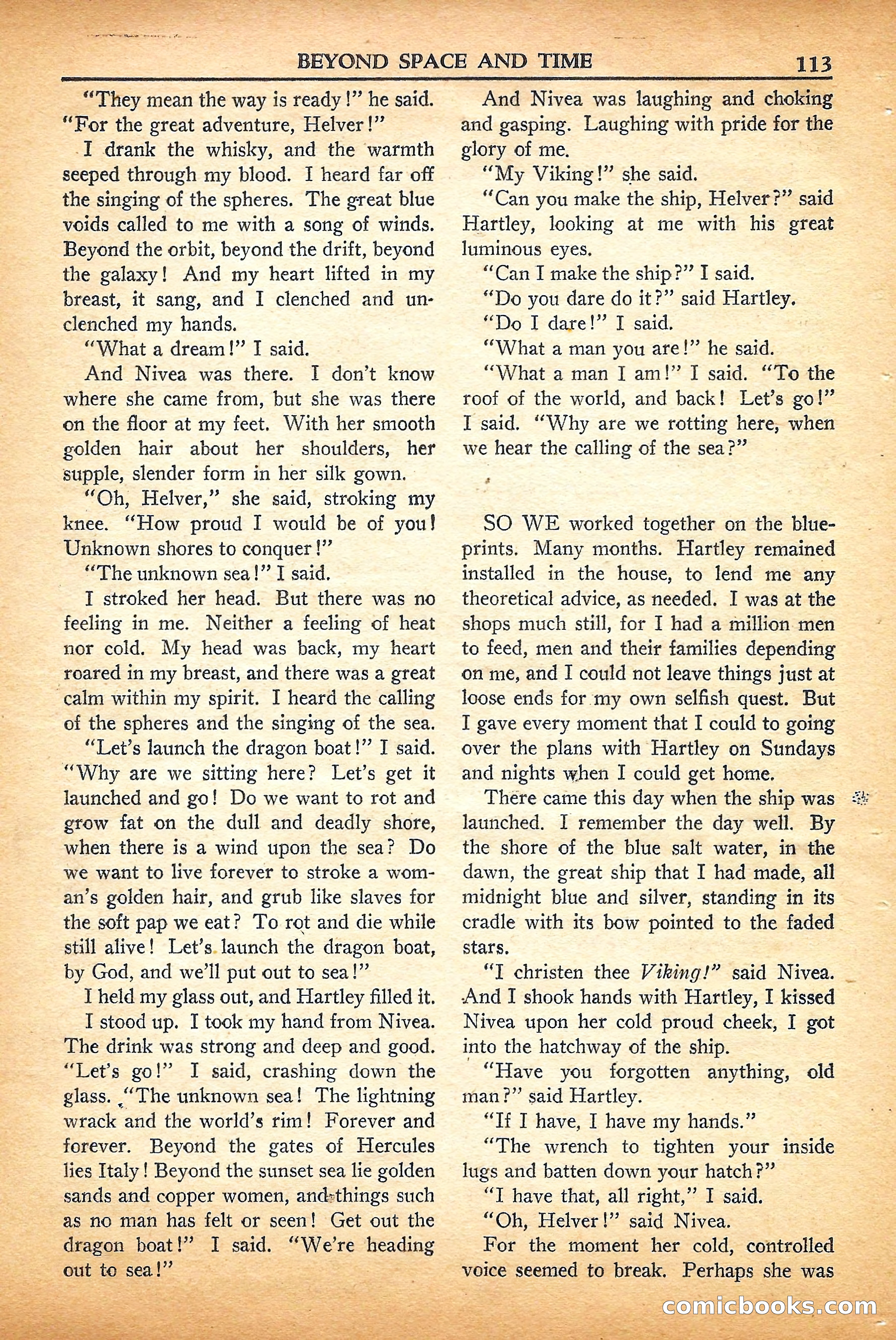 Super Science Stories, September 1950 — page 113 of 132
