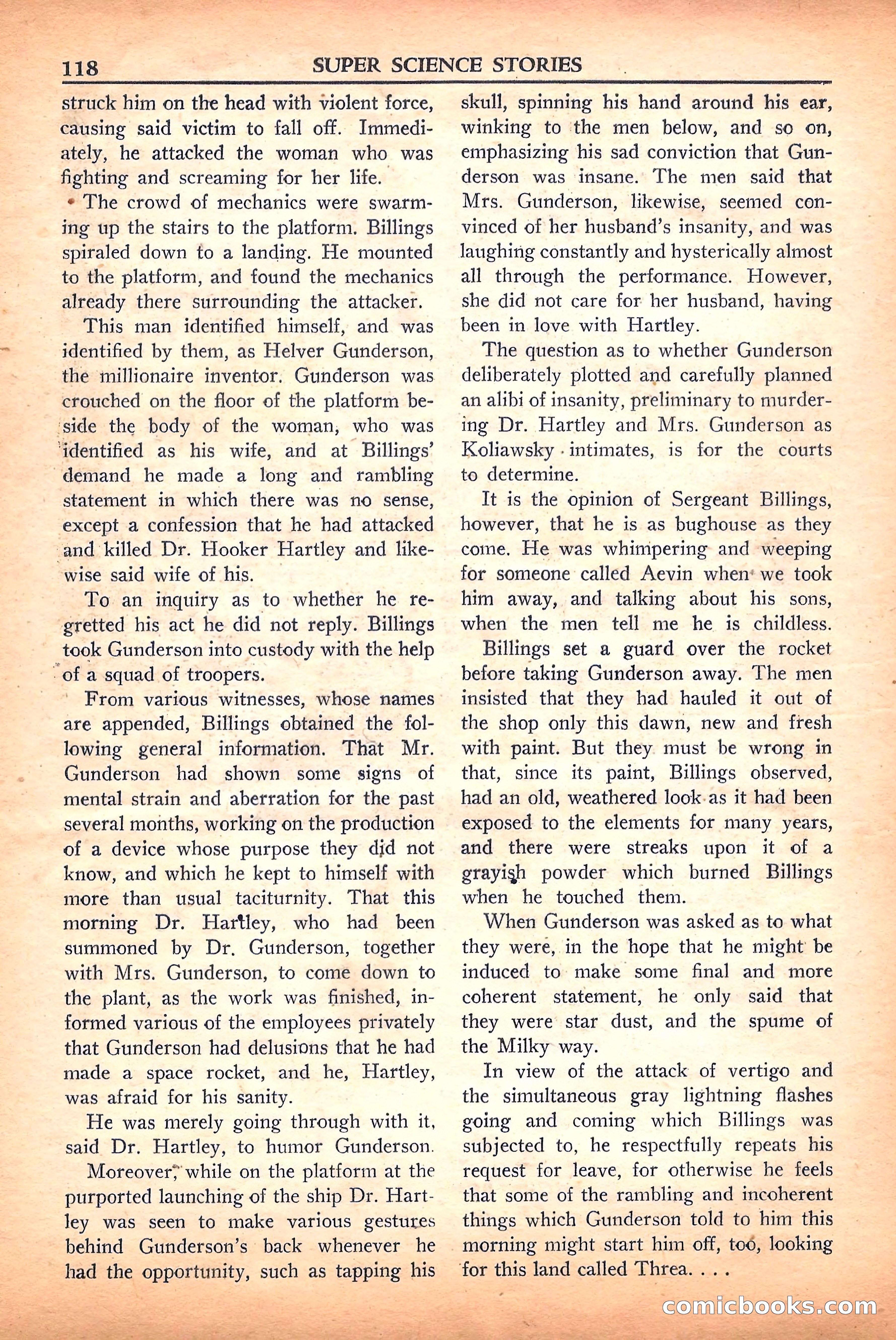 Super Science Stories, September 1950 — page 118 of 132