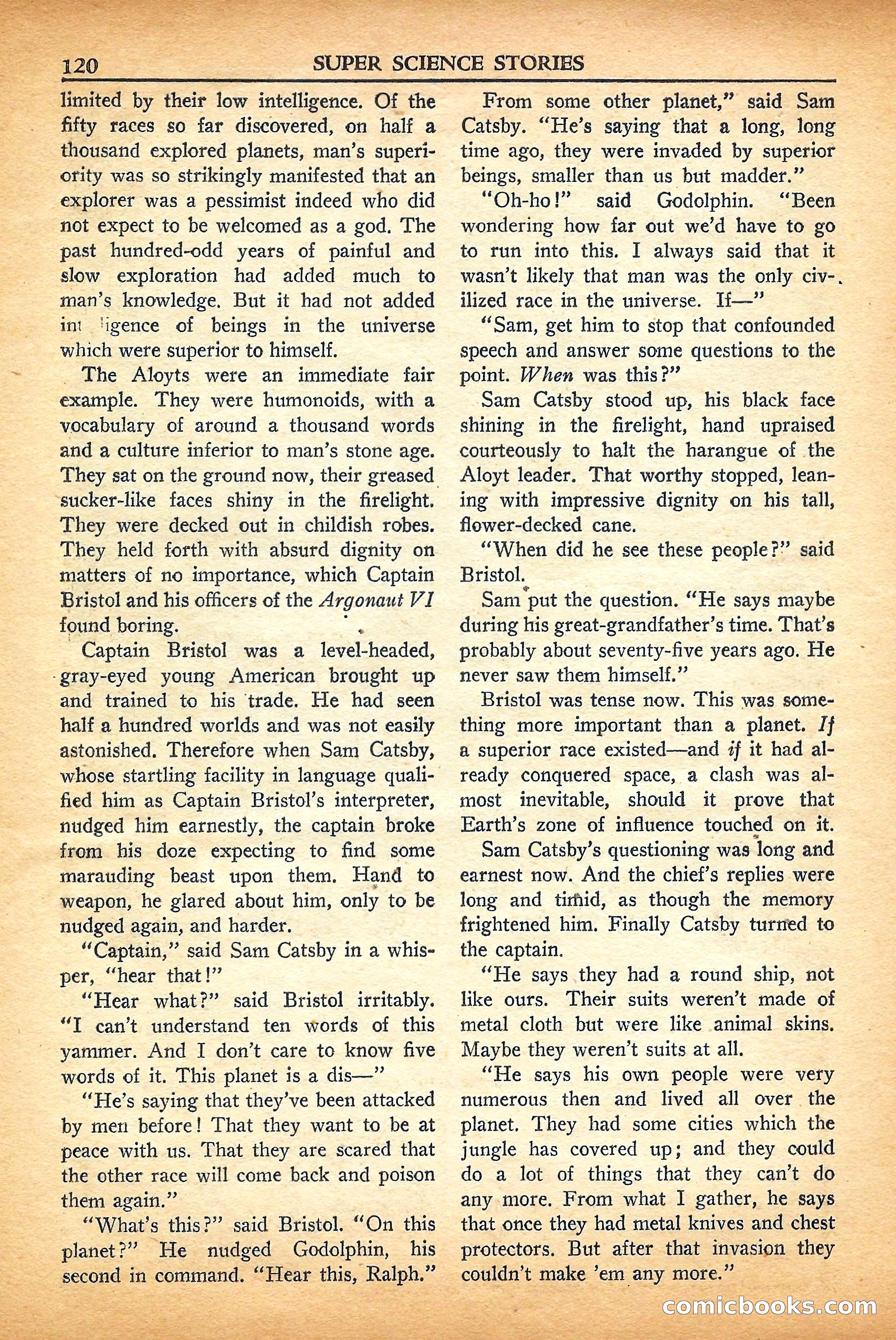 Super Science Stories, September 1950 — page 120 of 132