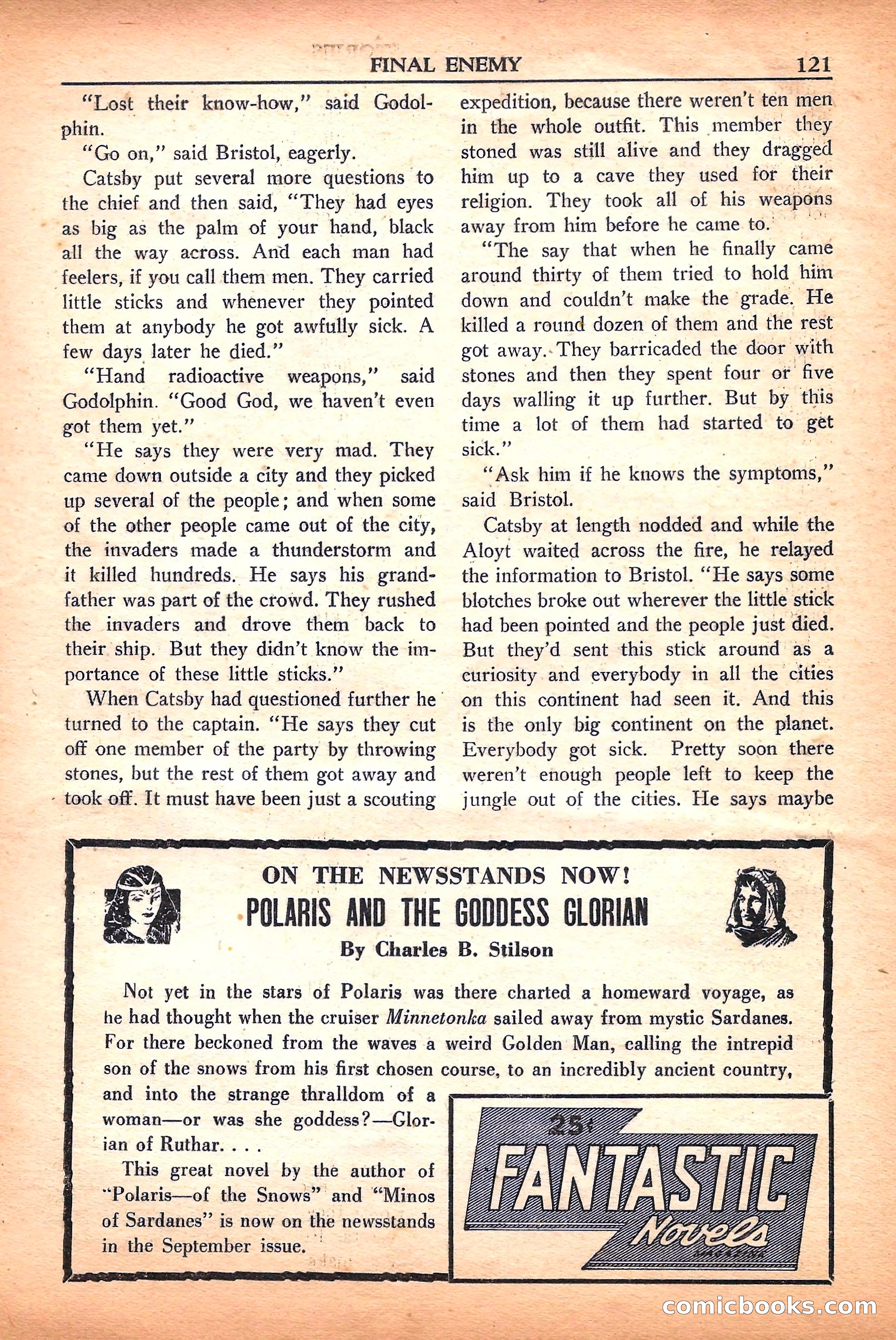Super Science Stories, September 1950 — page 121 of 132