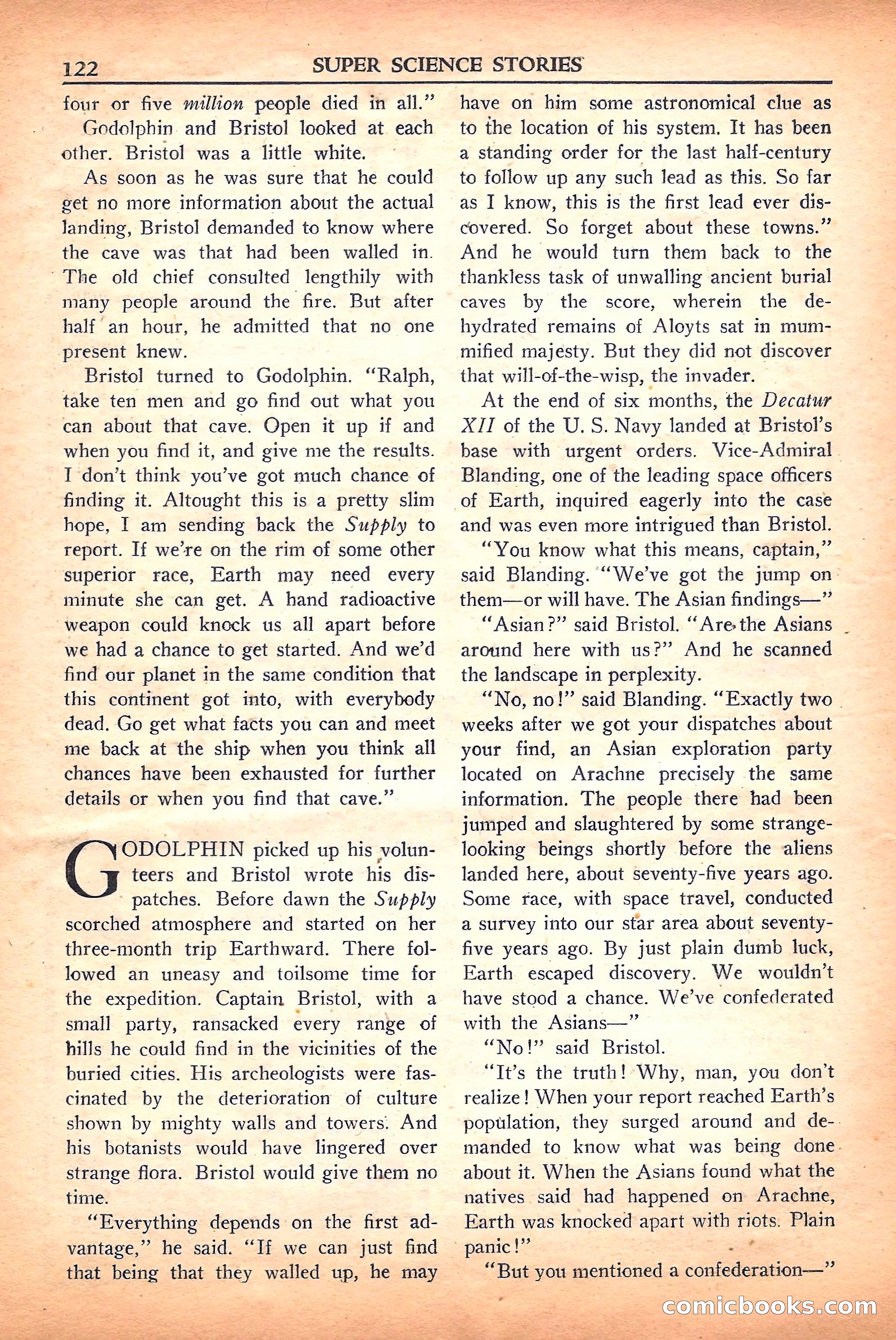 Super Science Stories, September 1950 — page 122 of 132