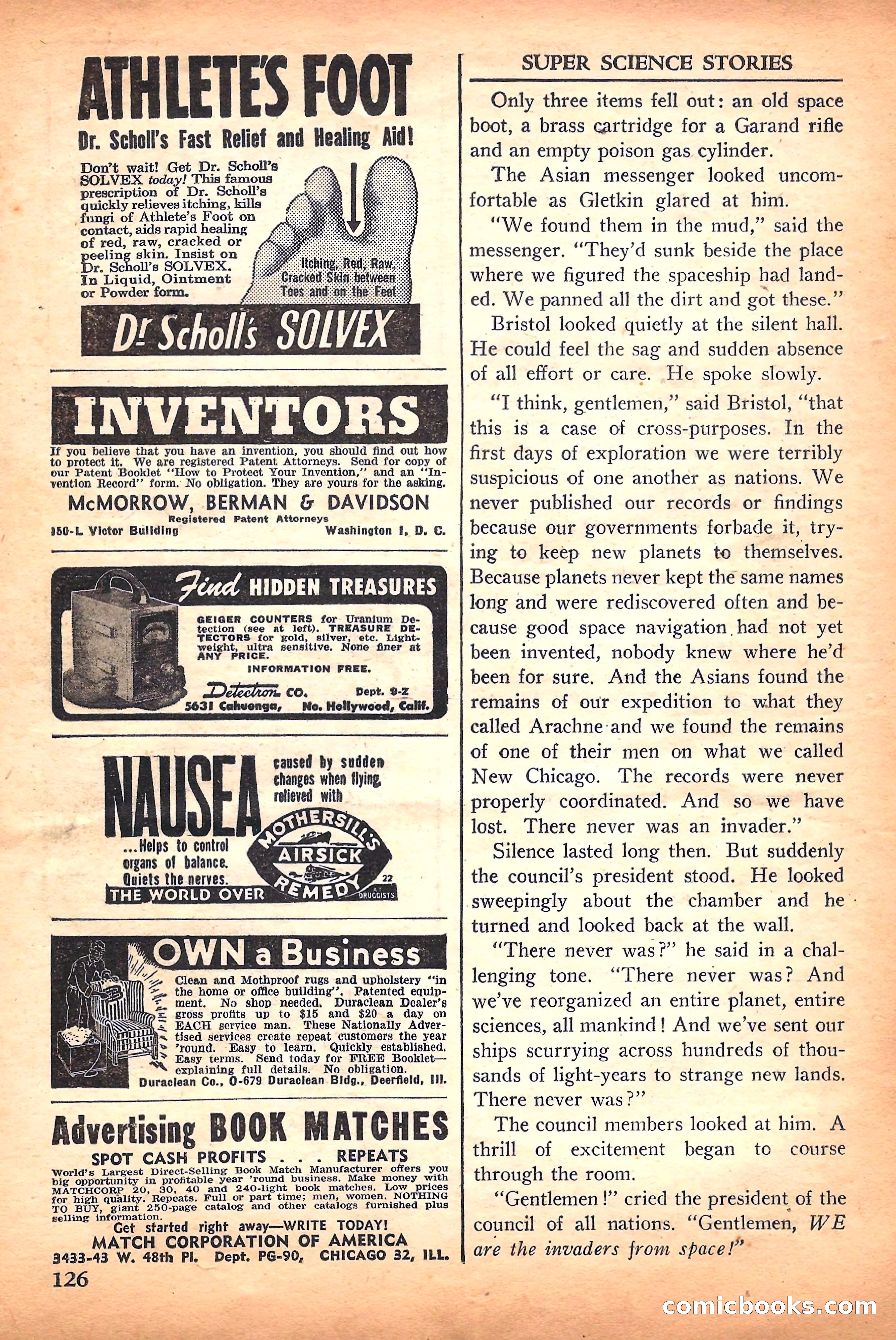 Super Science Stories, September 1950 — page 126 of 132