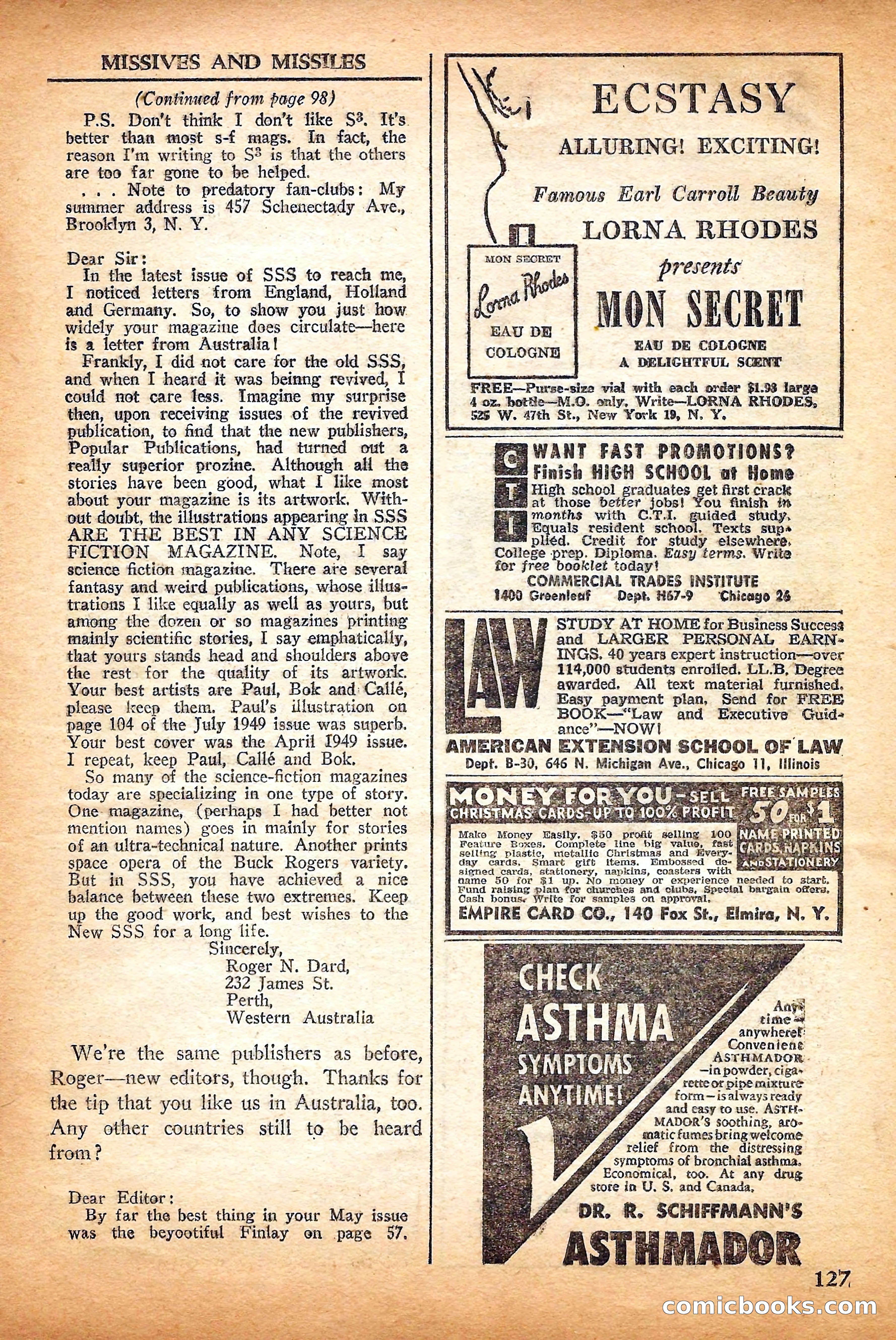 Super Science Stories, September 1950 — page 127 of 132