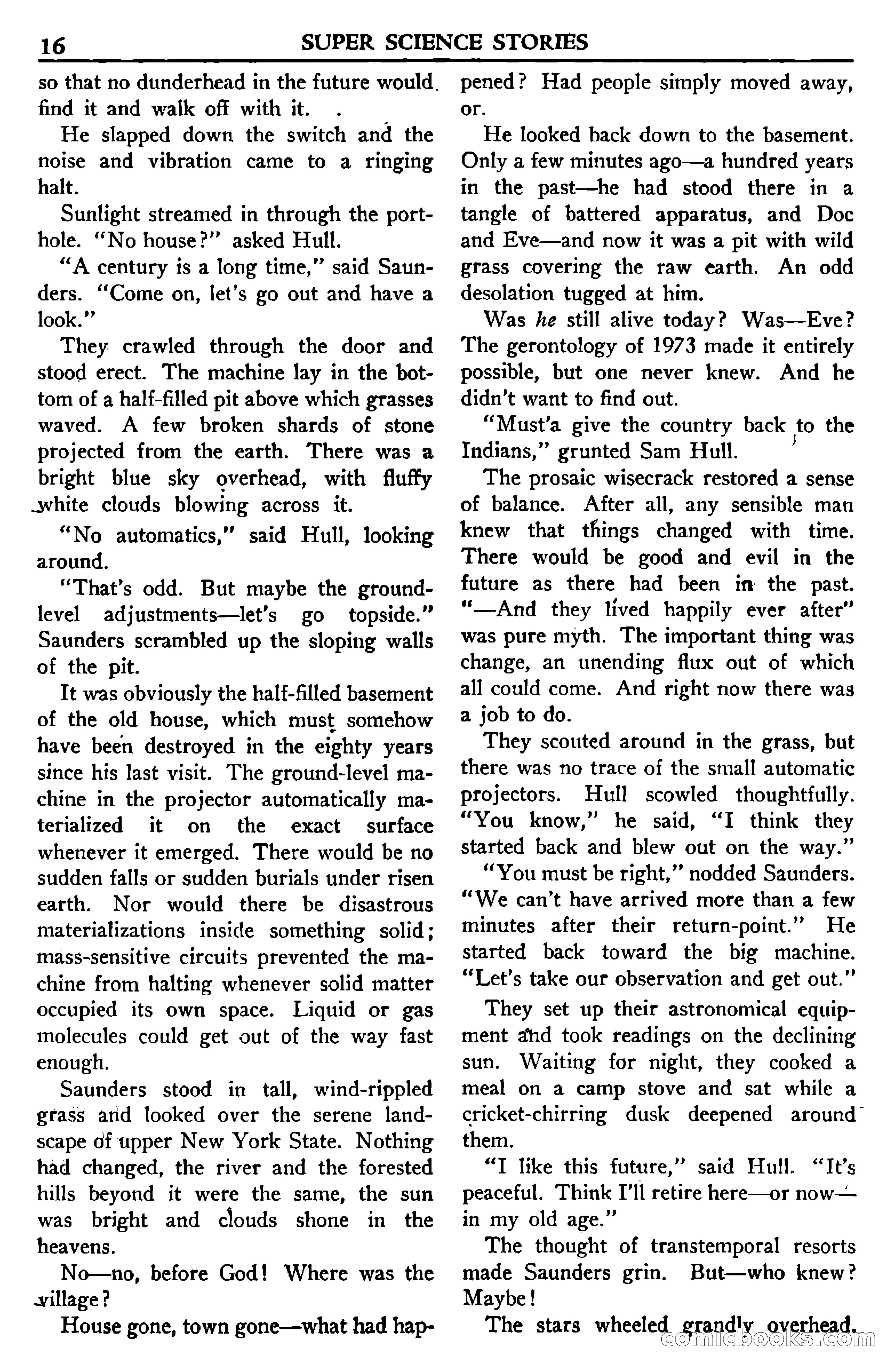Super Science Stories, November 1950 — page 16 of 133