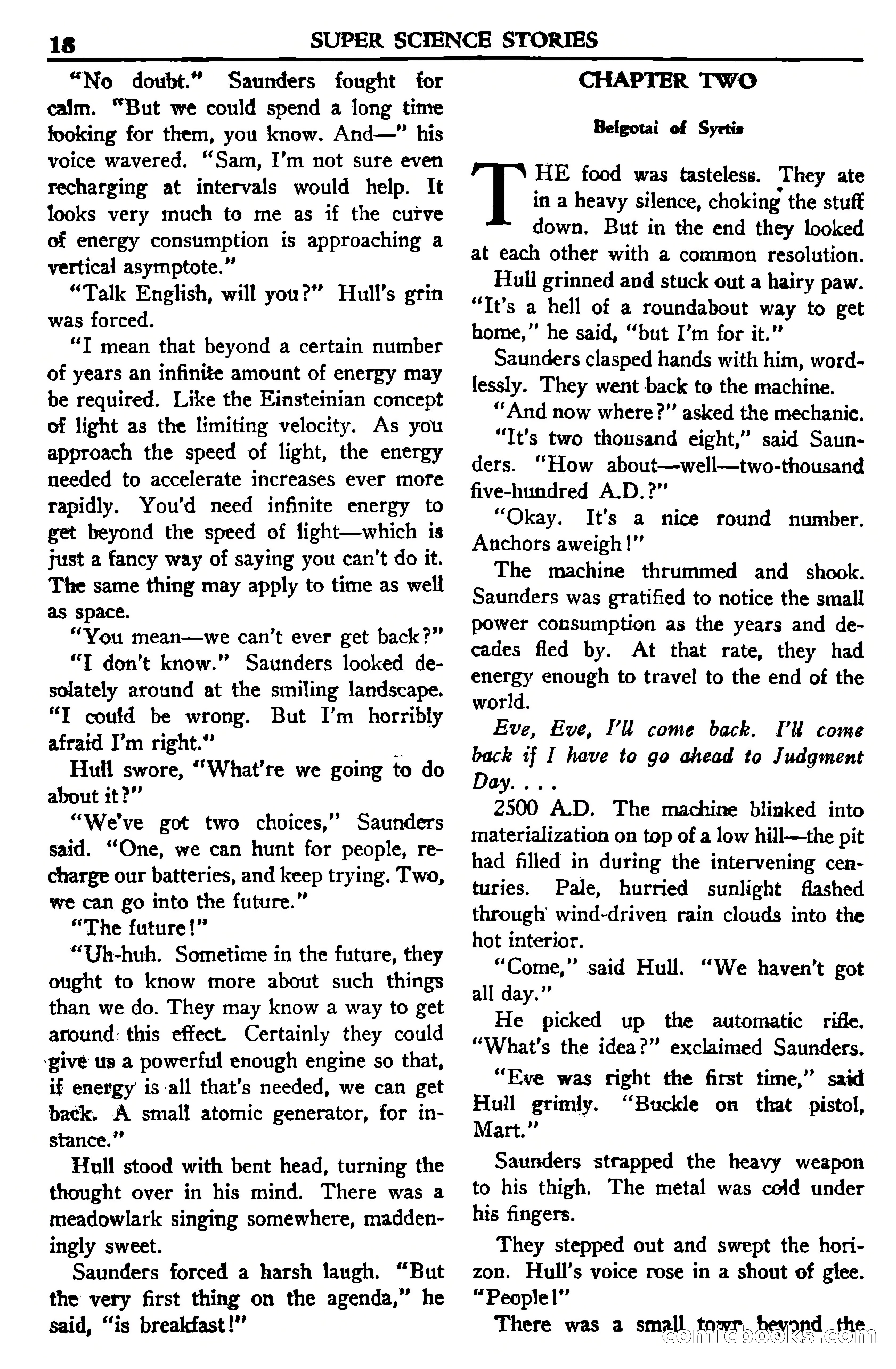 Super Science Stories, November 1950 — page 18 of 133