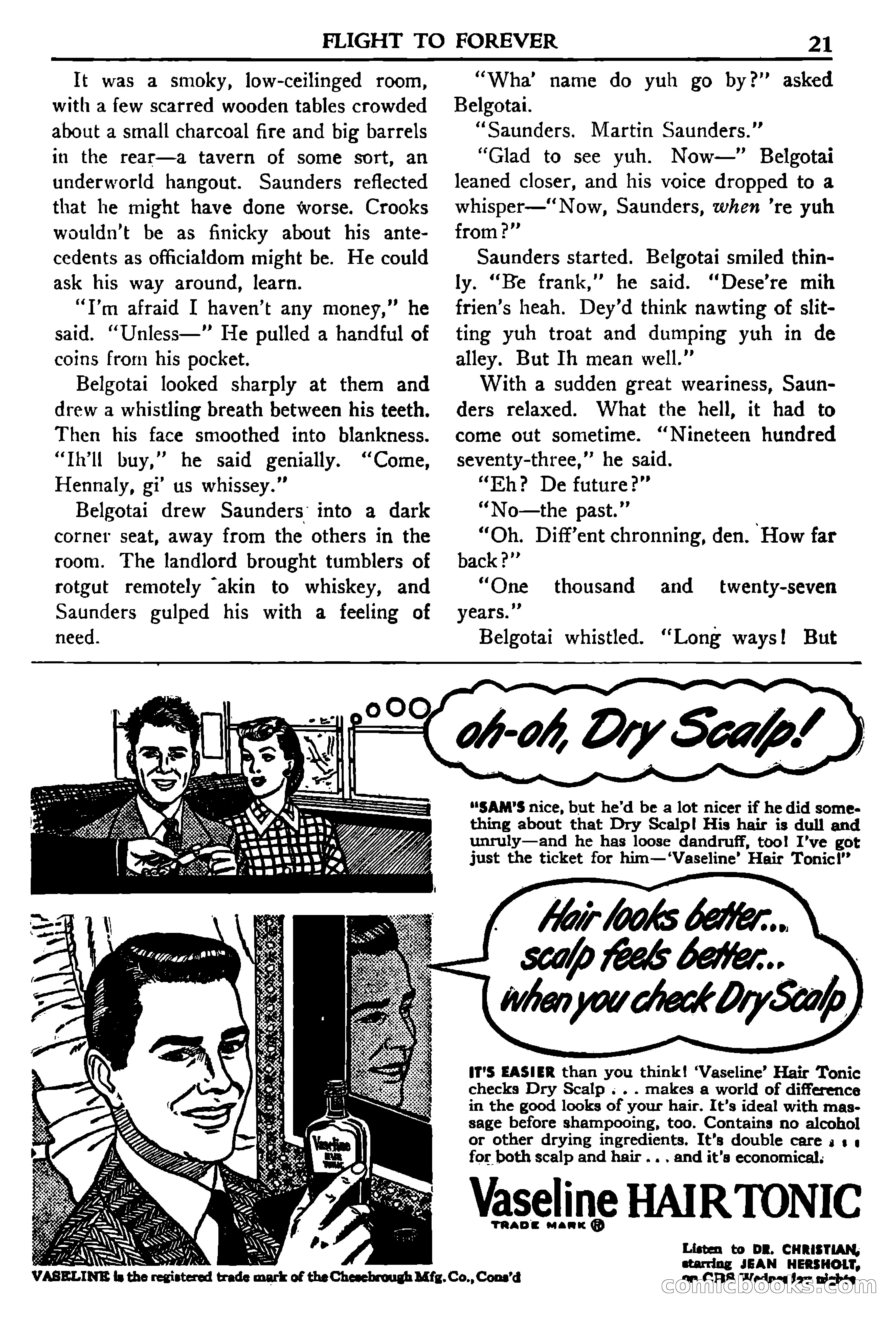 Super Science Stories, November 1950 — page 21 of 133