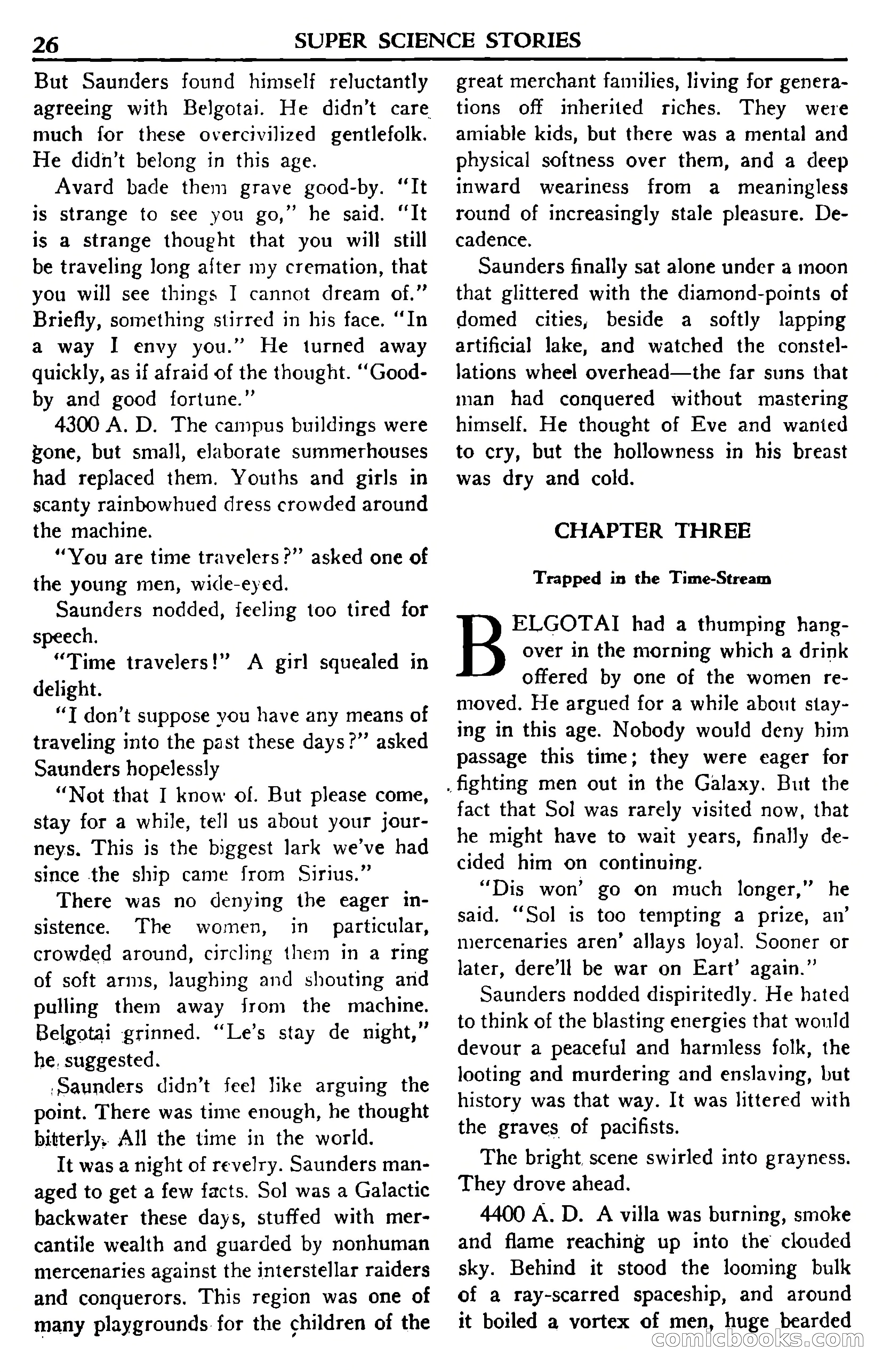 Super Science Stories, November 1950 — page 26 of 133